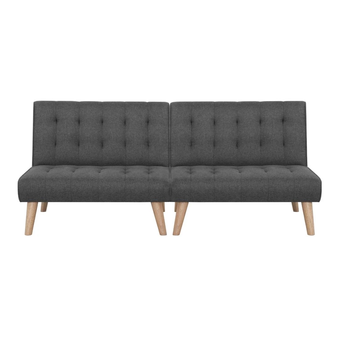 4 Artiss 2x Sofa Bed Couch Single Seater Fabric - Grey, 4 of 7