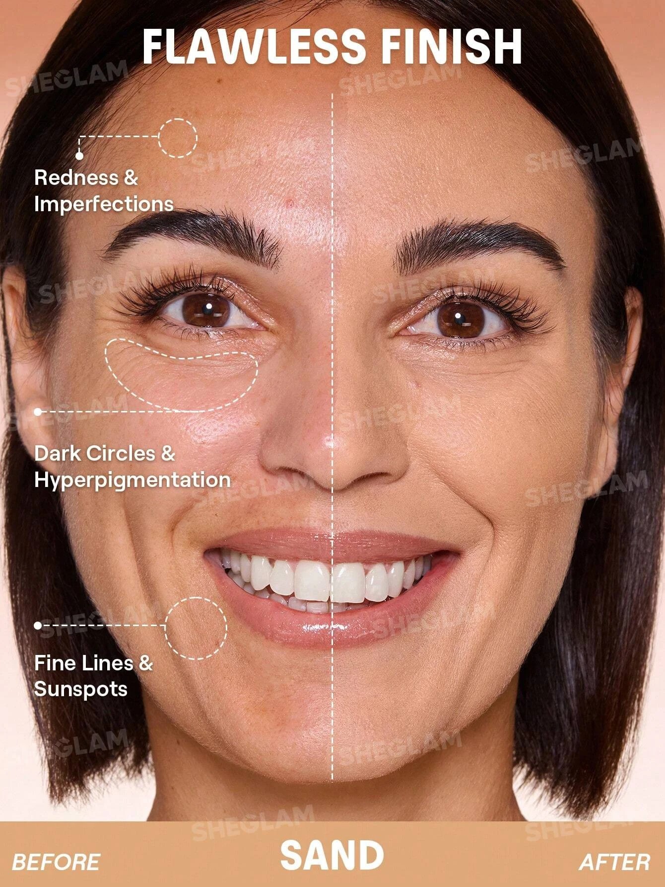 2 SHEGLAM Lock & Go Long-Lasting Cushion Foundation - Sand, 2 of 9