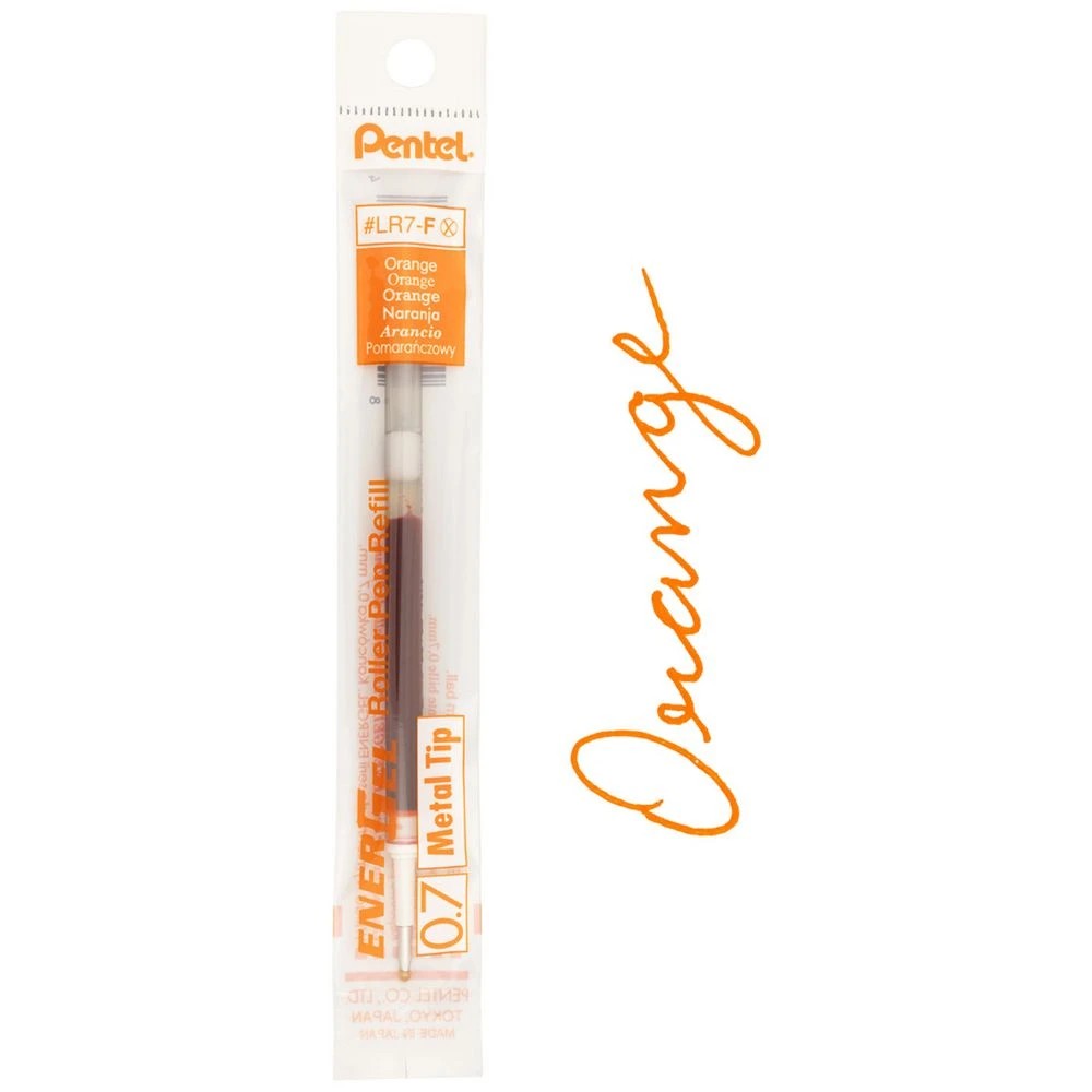 3 Pentel Energel Ink Refill 0.7mm Orange, 3 of 4