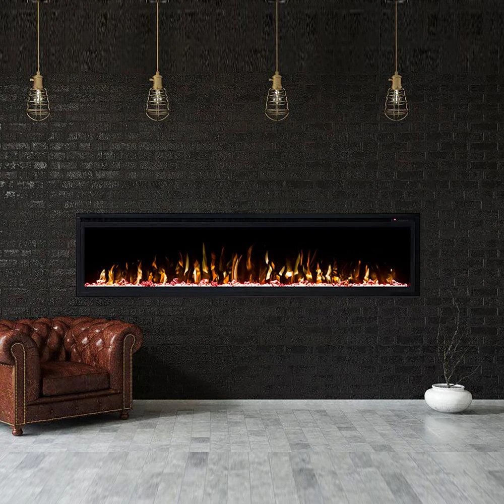 1 Moda Living Concerto 72 inch Electric Fireplace - Black, 1 of 6