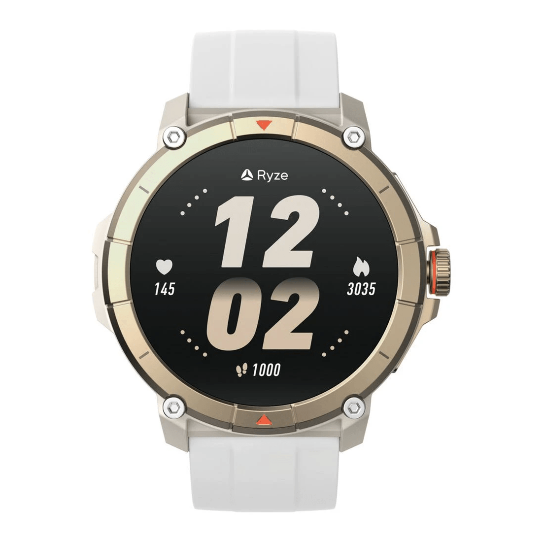 3 Ryze Trek GPS Smart Watch Sand and White, 3 of 4
