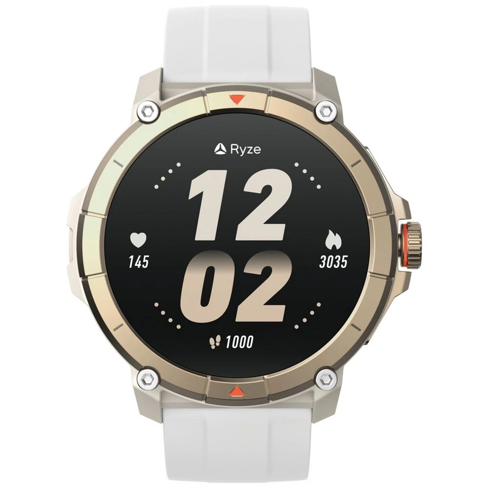 3 Ryze Trek GPS Smart Watch Sand and White, 3 of 4