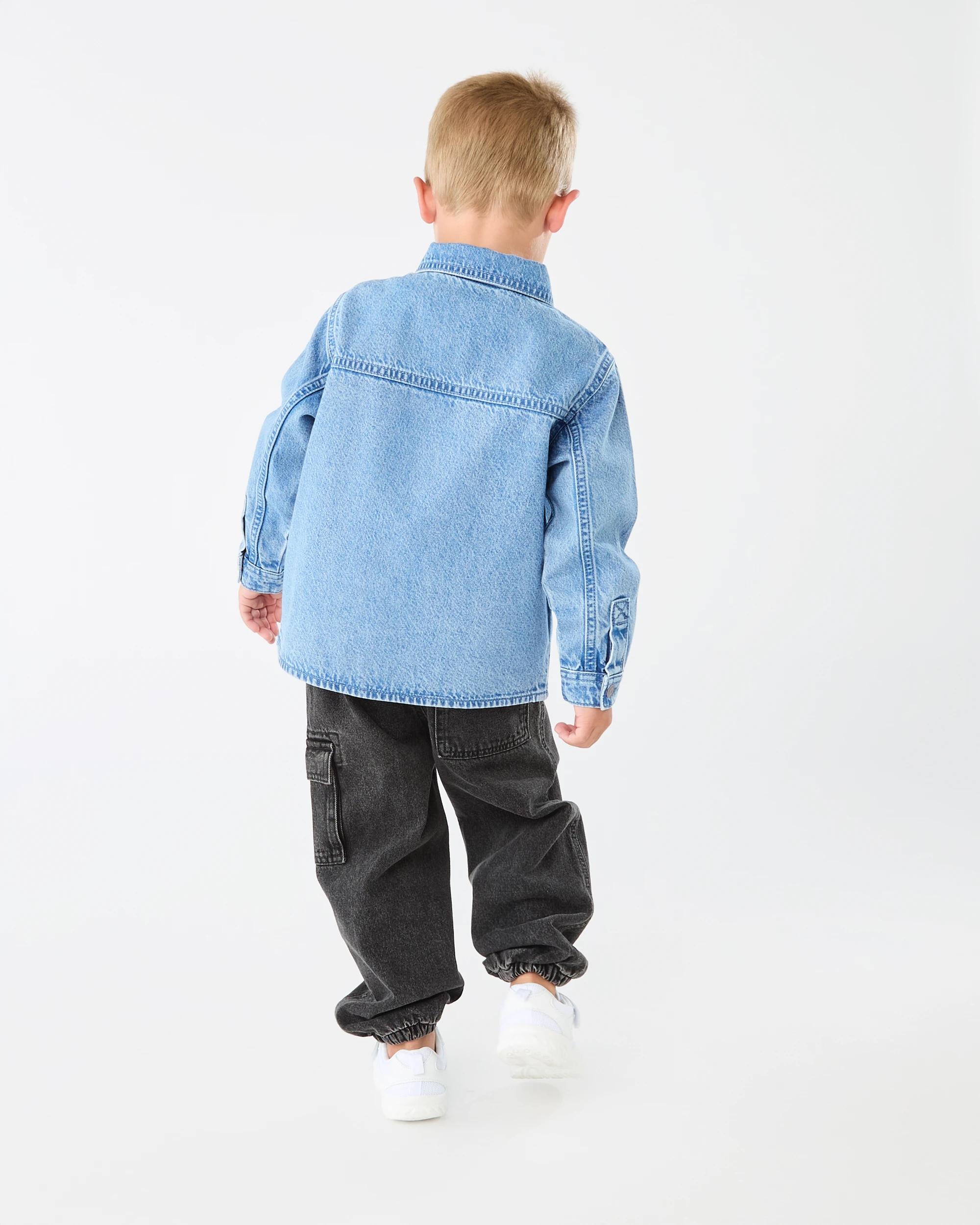 8 Denim Shacket Mid Wash, 8 of 8