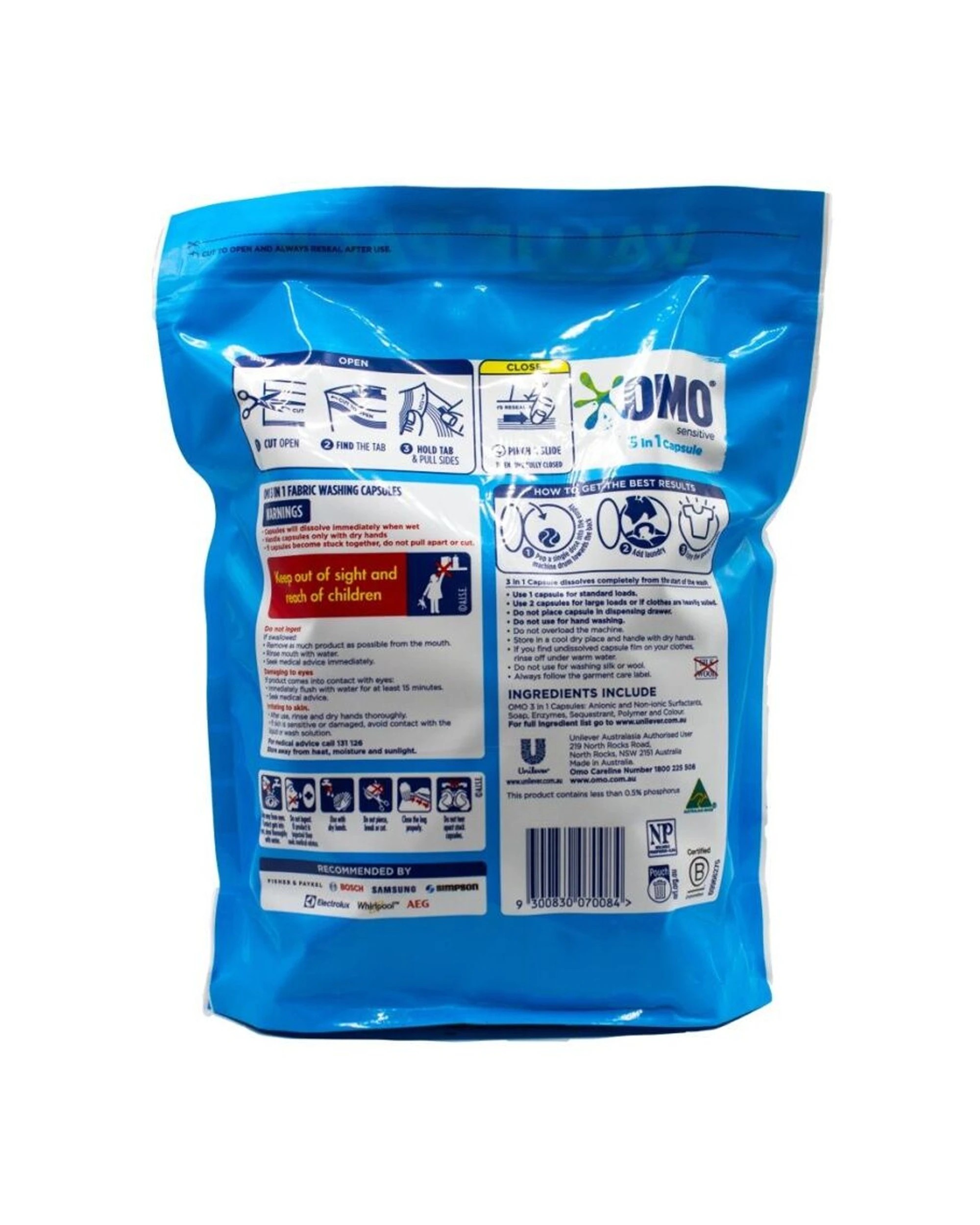 3 OMO 2PK Sensitive Laundry Capsule Pods Dermatologically Tested 60pk - Plain, 3 of 3