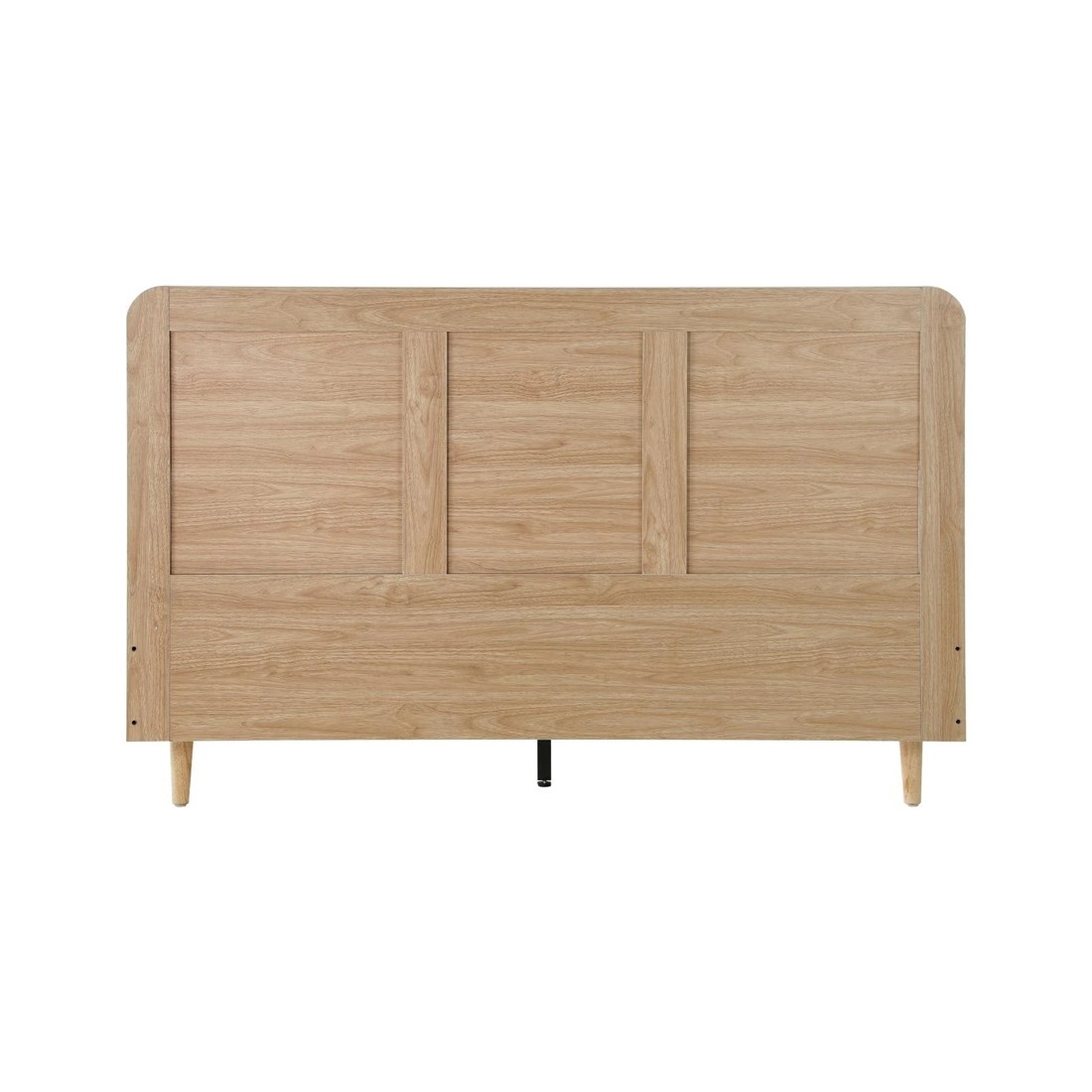 5 Oikiture Queen Bed Wooden Bed Frame With Rattan Headboard
 - Natural, 5 of 10