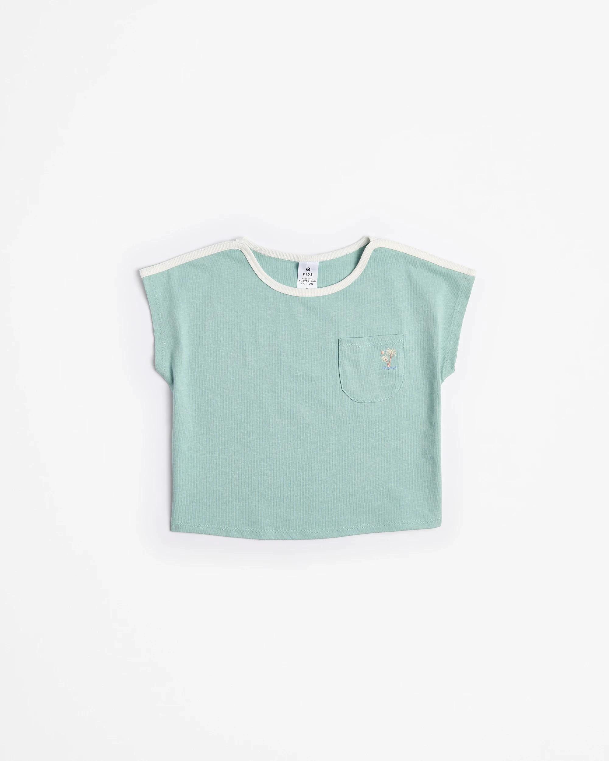 6 Target Australian Cotton Drop Shoulder T-shirt TEAL, 6 of 7