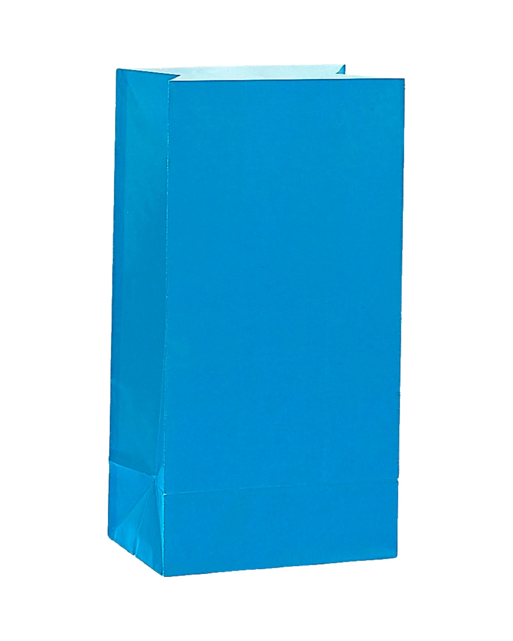 1 Unique Royal Blue Paper Party Bags Pack of 12 - Blue, 1 of 2