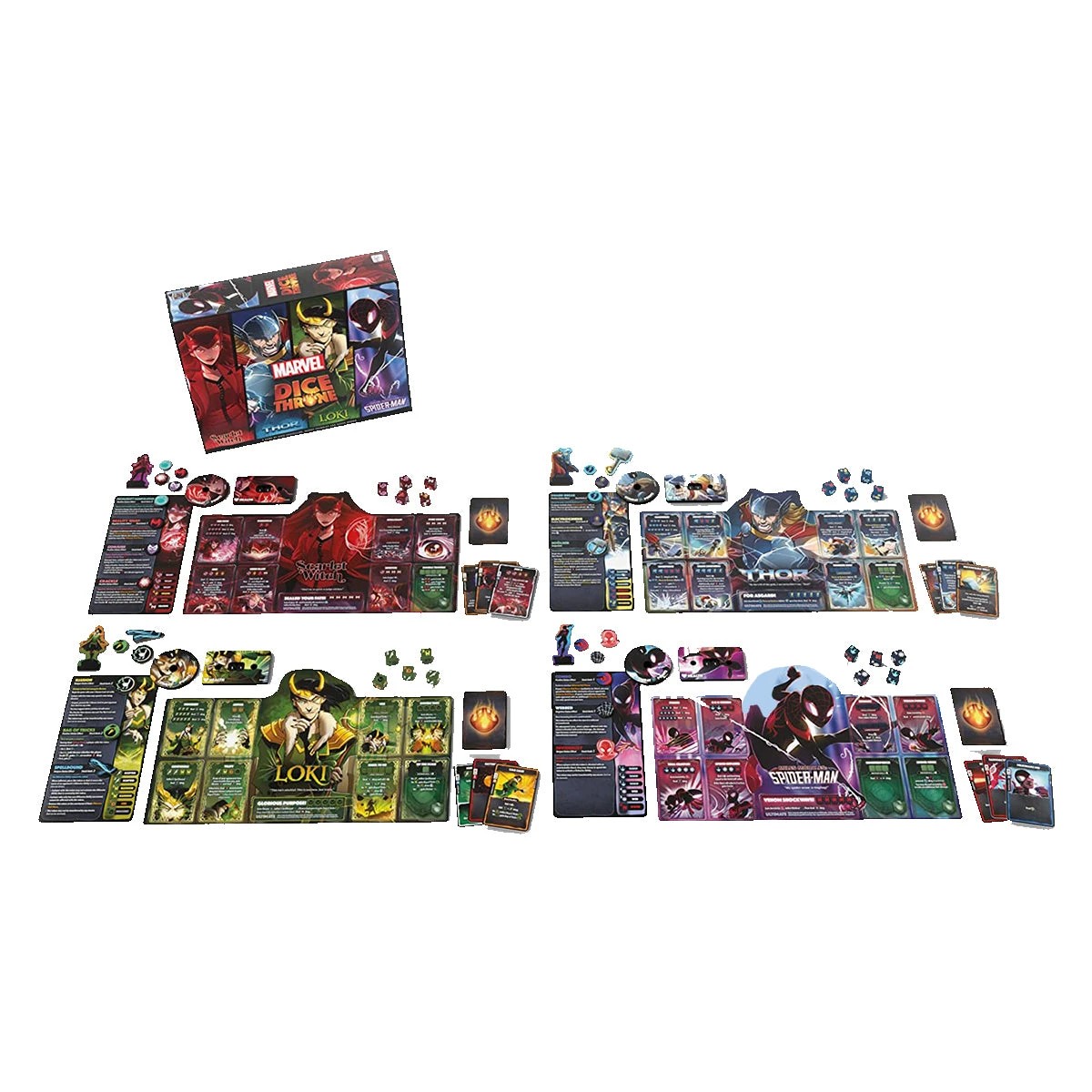 3 USAopoly Marvel Dice Throne 4 Hero Box Set Fast Playing Combat Game for 2 to 4 Players - Multi, 3 of 3