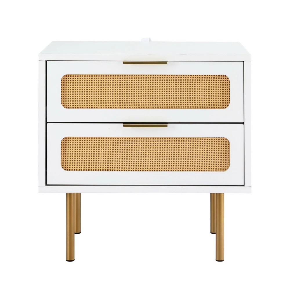 3 Artiss 2x Rattan Bedside Table 2 Drawers - Multi, 3 of 6