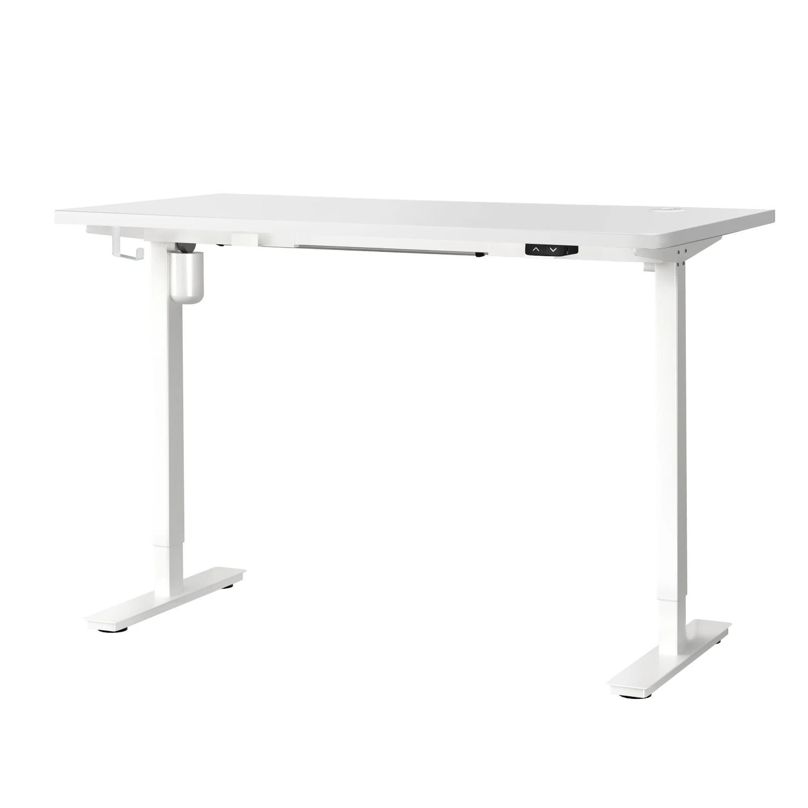 1 Oikiture 120cm Electric Standing Desk Single Motor Height Adjustable Sit Stand Table Top
 - White, 1 of 4