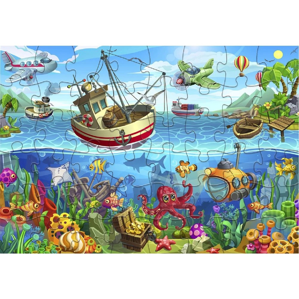 2 Puzzle Master Jumbo Floor Puzzle Fisherman's Wharf 48 Piece, 2 of 2