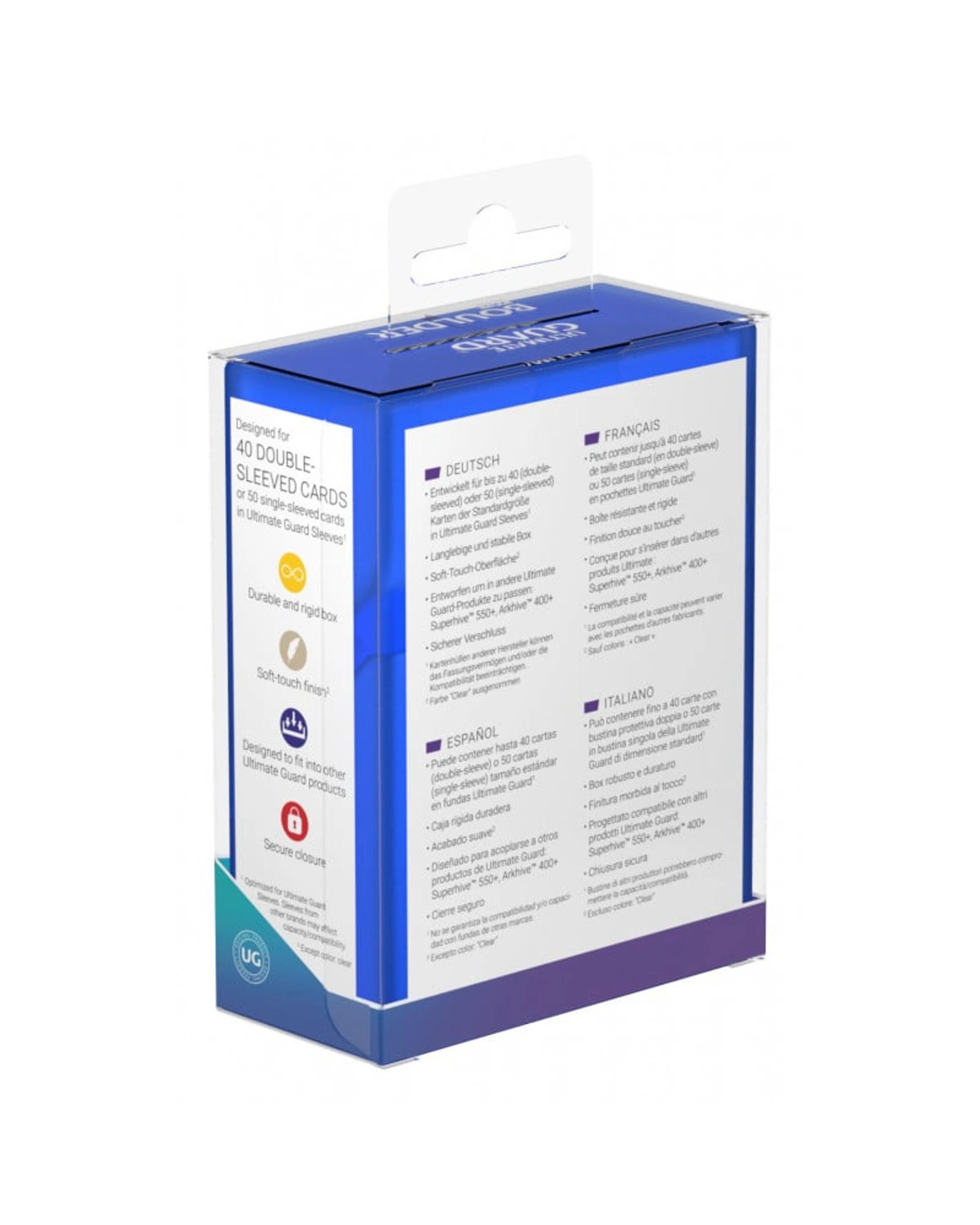 6 Ultimate Guard Boulder 40+ Standard Size Deck Case - Sapphire, 6 of 8