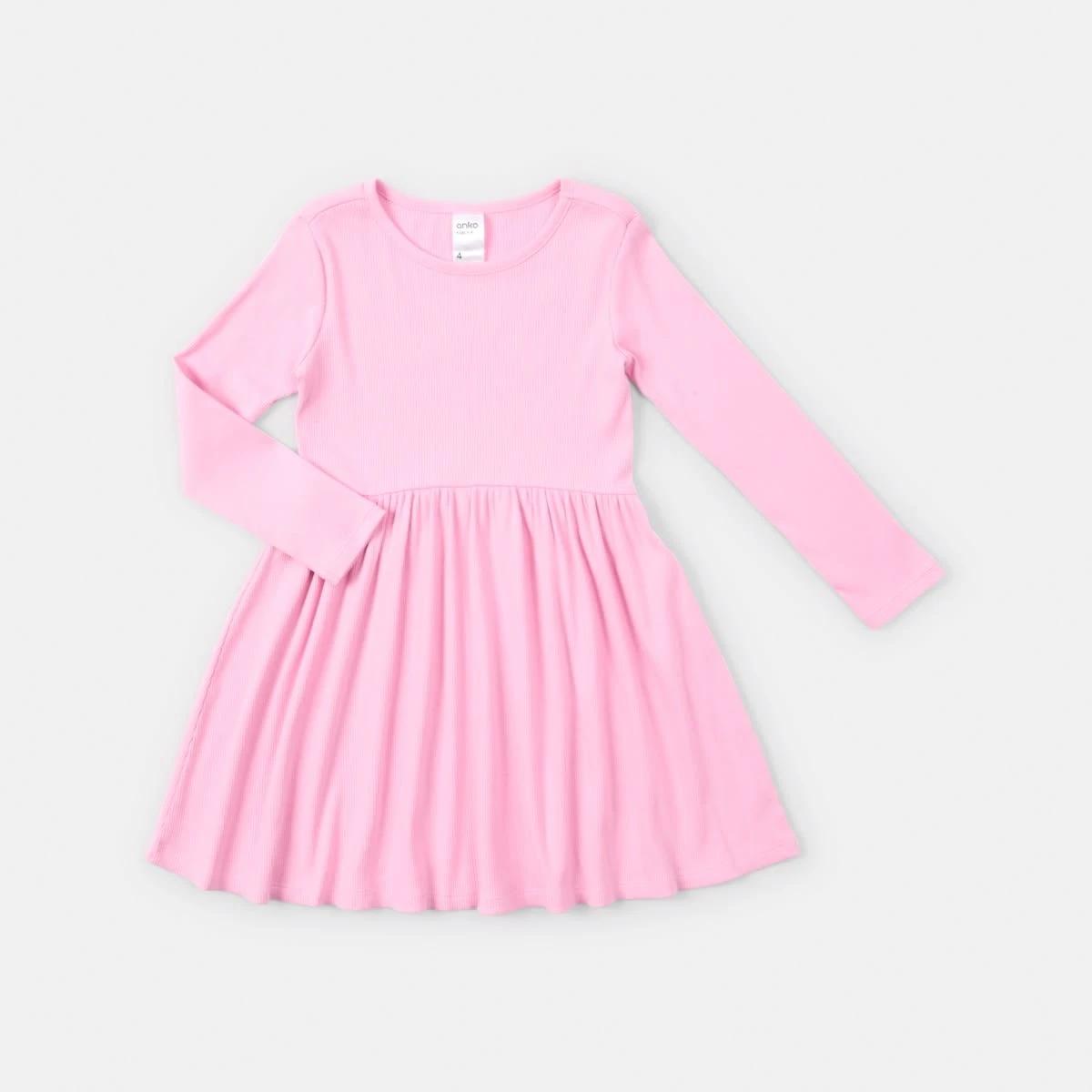 8 Rib Jersey Dress Pris Pink, 8 of 9