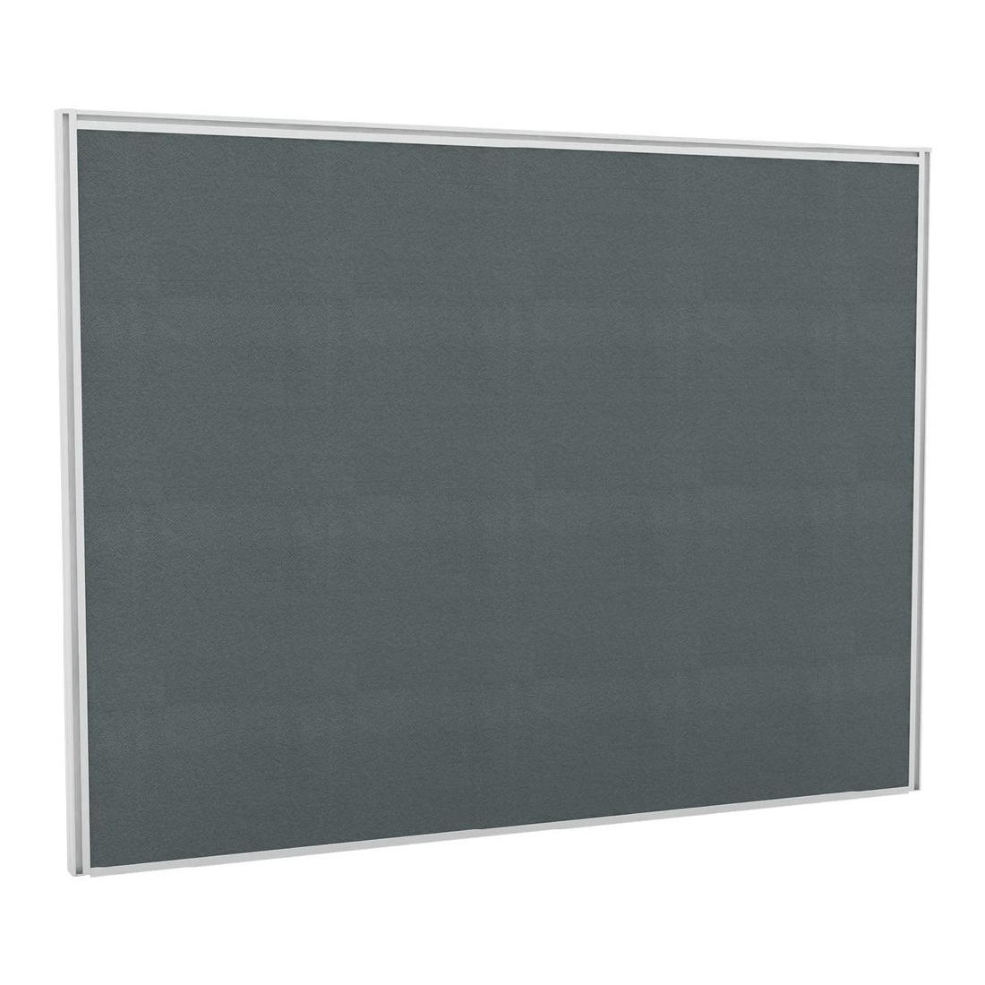 1 Stilford Screen 1200 W x 900 H mm White Frame Grey Fabric, 1 of 10