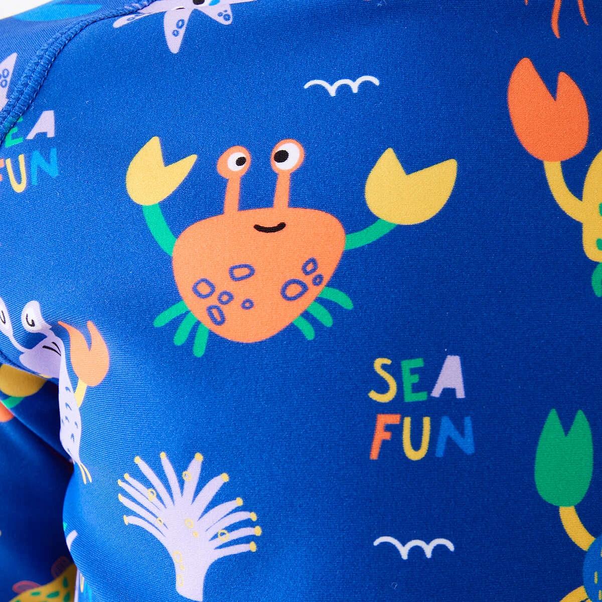 4 Printed Long Sleeve Rash Vest Naut Crab, 4 of 9