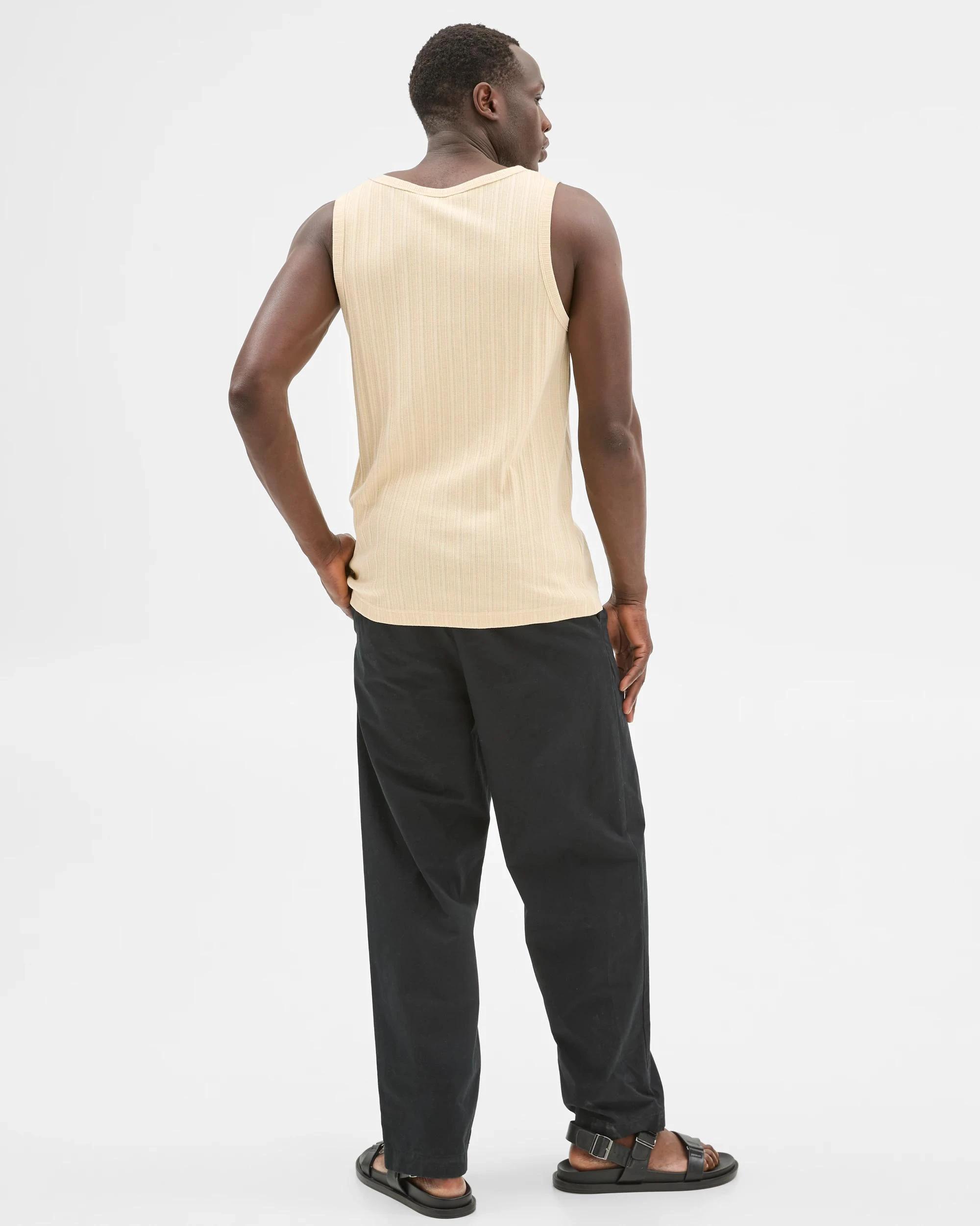 4 Australian Cotton Blend Ribbed Tank Top - Commons NEUTRAL, 4 of 6