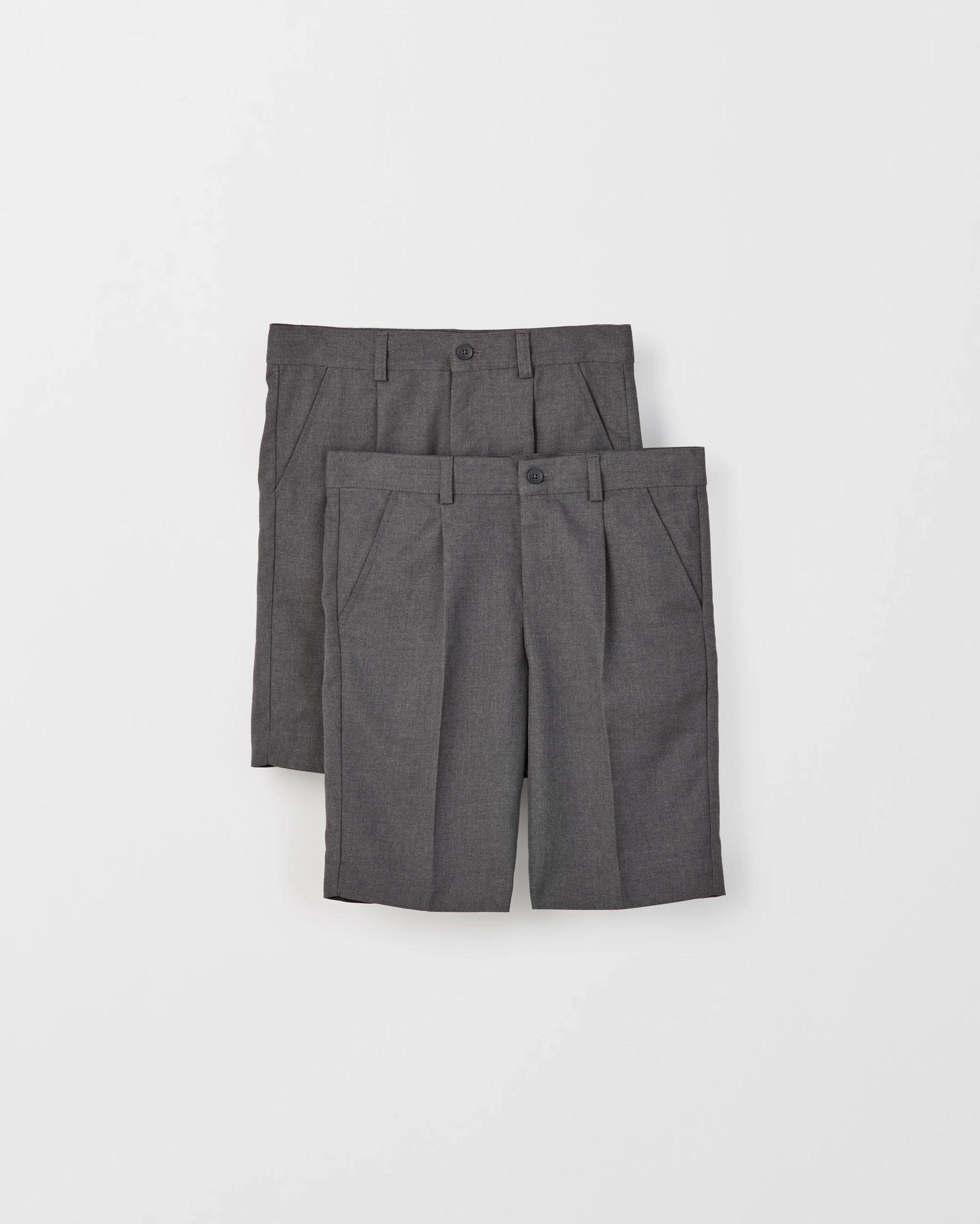 1 Target Kids School 2 Pack Structured Twill Shorts GREY, 1 of 3