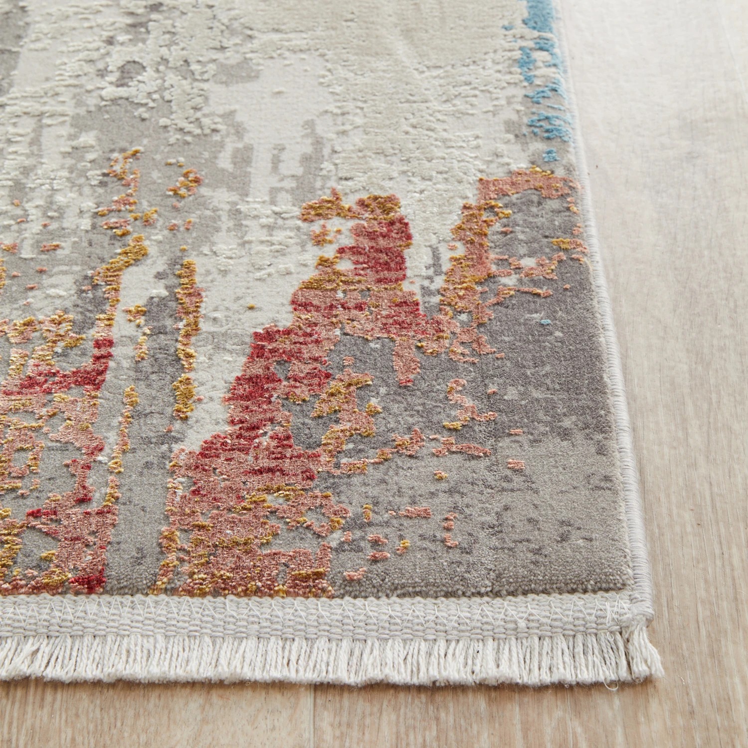 6 Common Ground Rugs Glimmers 107 300x80cm Runner - Medium Bamboo Silk Power Loomed Rug - Multi, 6 of 9