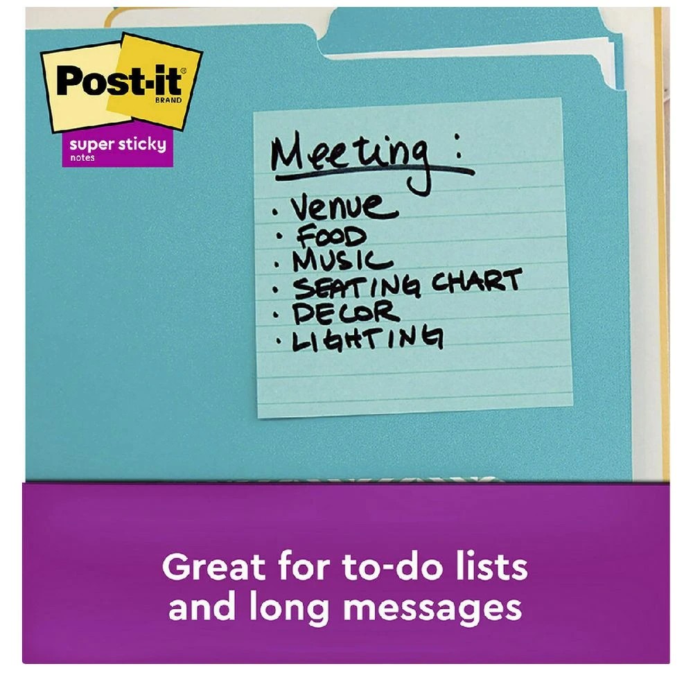 3 Post-it Super Sticky Notes 76 x 76mm Supernova Neons 12 Pack, 3 of 10