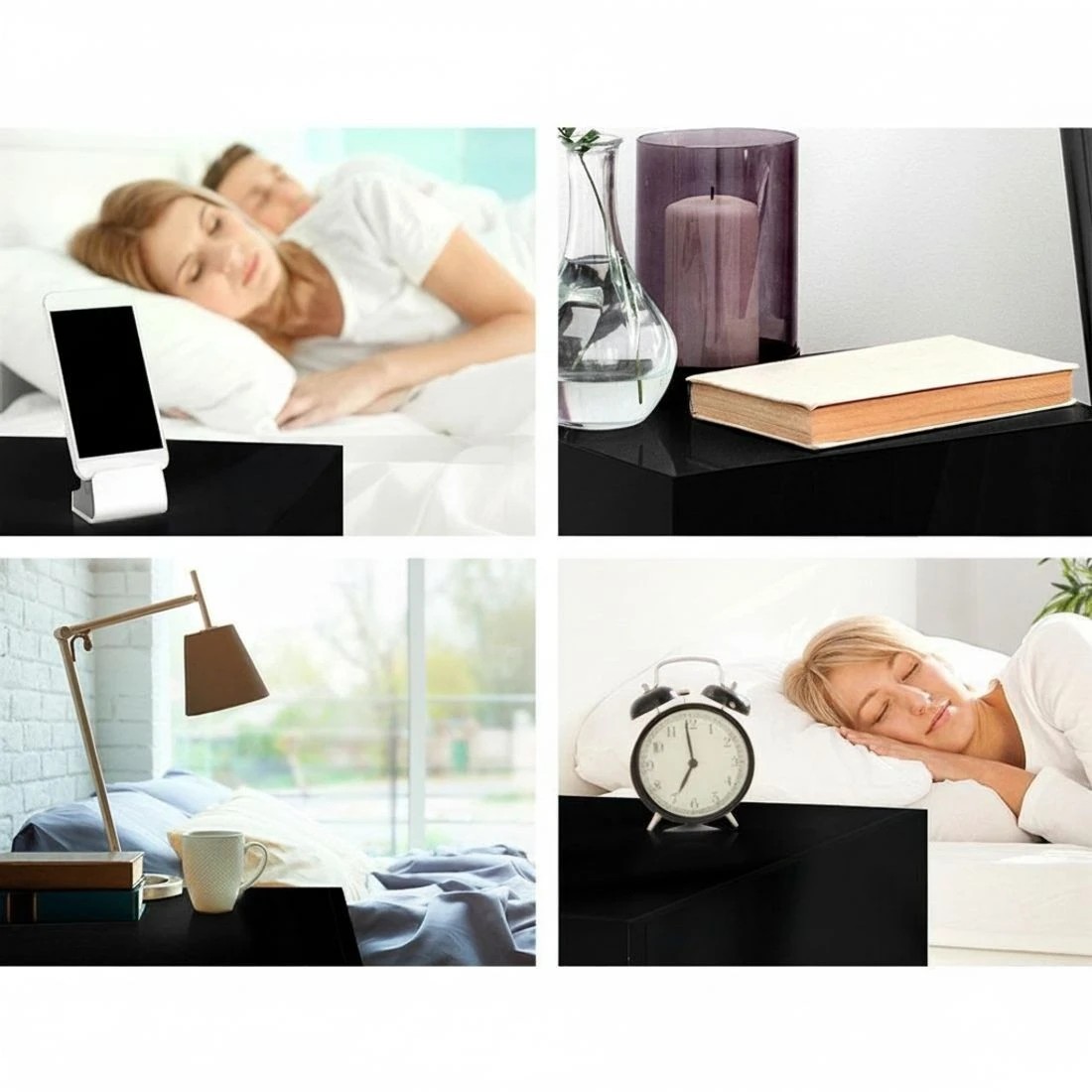 7 Artiss 2x Bedside Table LED 3 Drawers - Black, 7 of 8