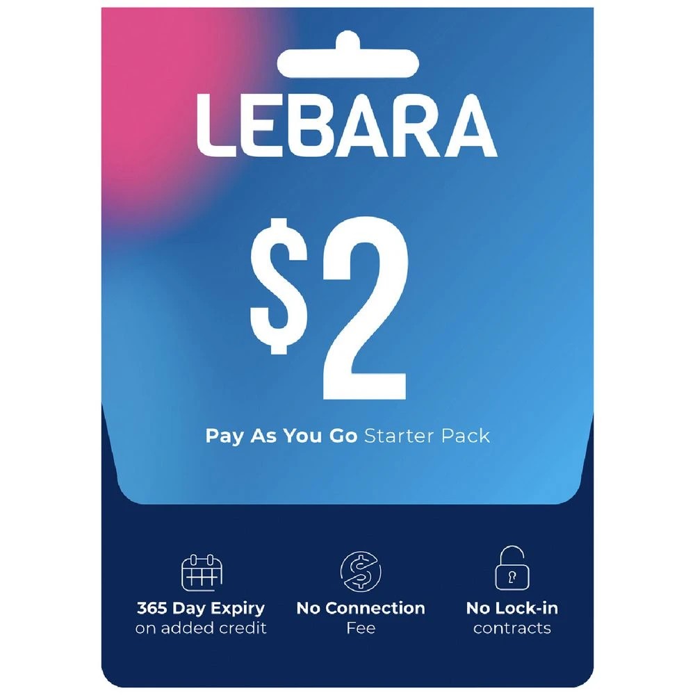 1 Lebara $2 Prepaid Eco SIM, 1 of 1