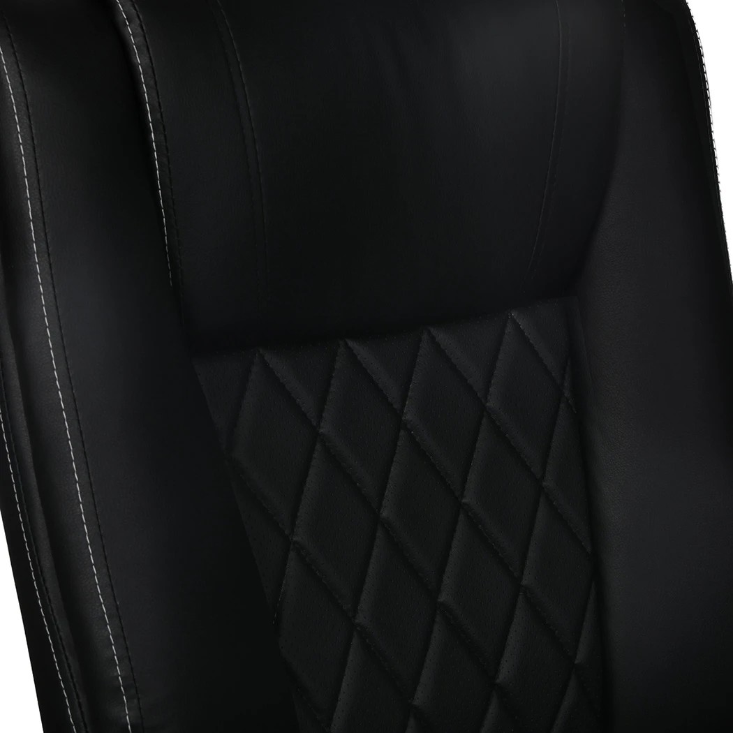 4 Levede Executive Office Chair with Flip-up Armrests,PU Leather,Black, 4 of 7