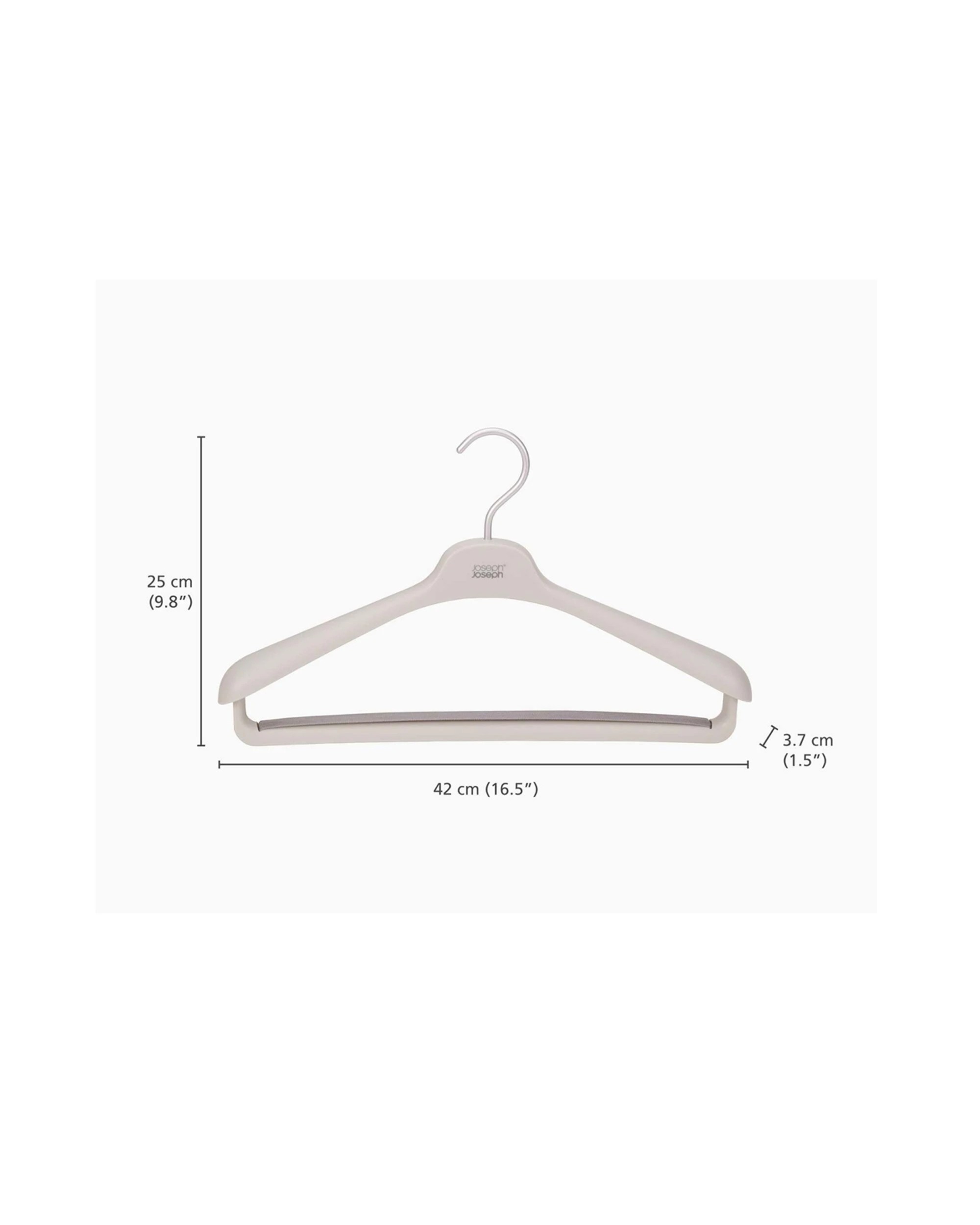 4 Joseph Joseph Orderly Suit And Coat Wardrobe Hanger 2pc Broad Shoulder Grip Ecru - White, 4 of 7