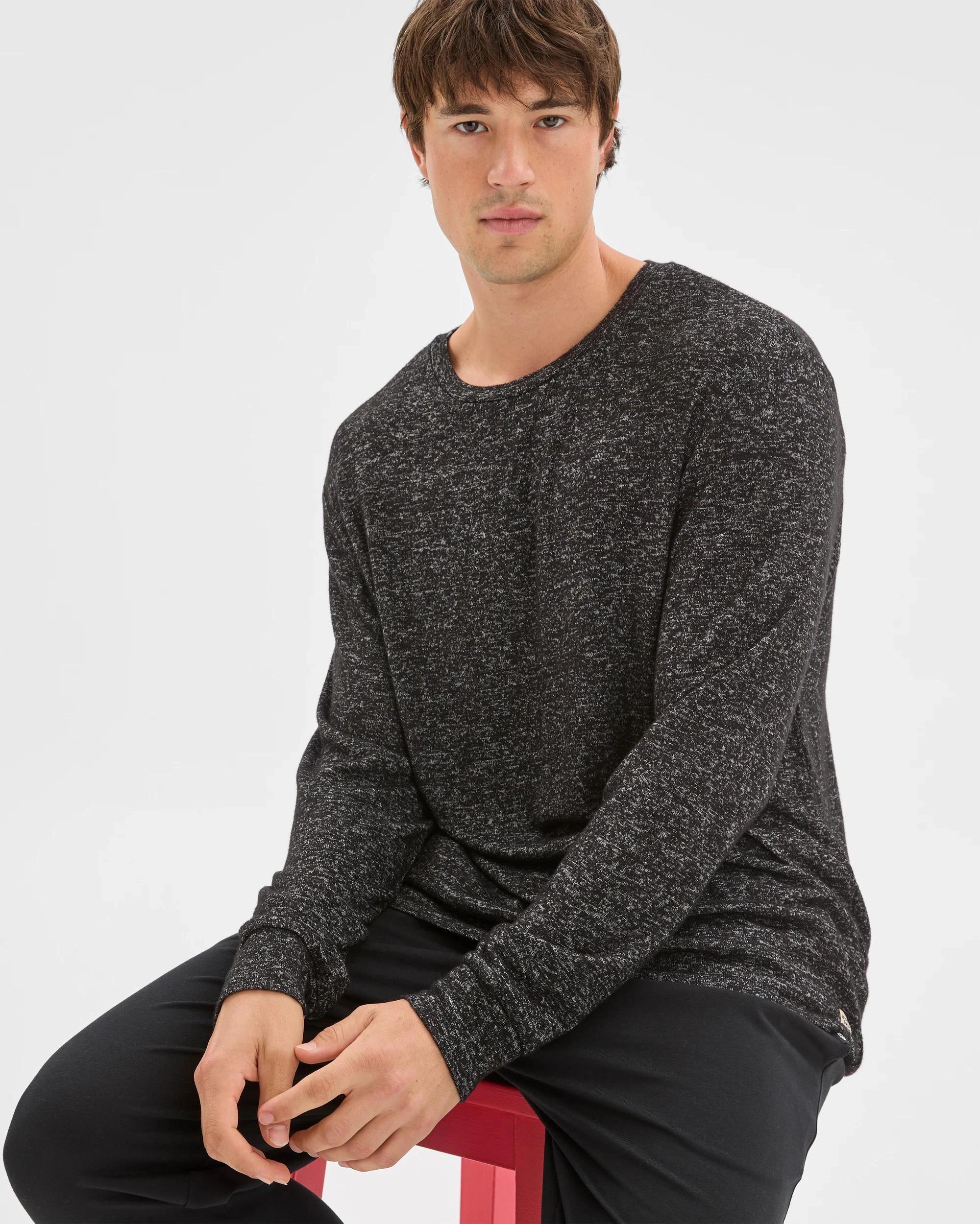 8 Maxx Cozy Long Sleeve Sleep Top BLACK, 8 of 8