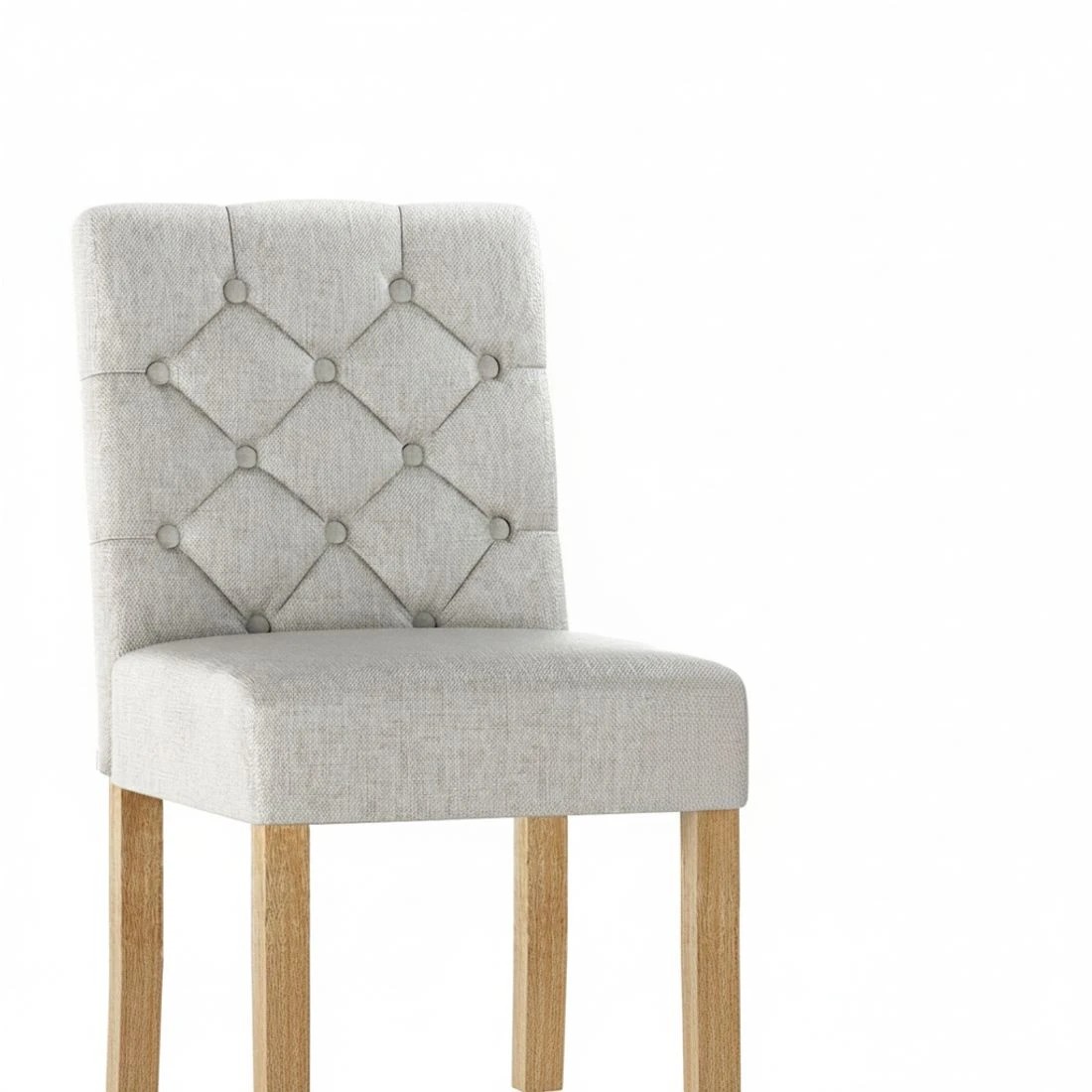 4 Artiss 2x Bar Stools Linen Upholste - Beige, 4 of 5