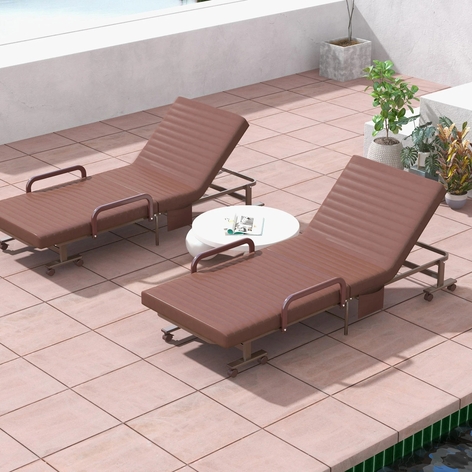 4 Costway Folding Guest Bed w/Mattress Metal Frame Sleeper Bed Home Office Bed, 4 of 4