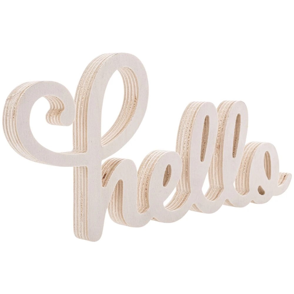 4 Born Plywood Sign Hello, 4 of 4