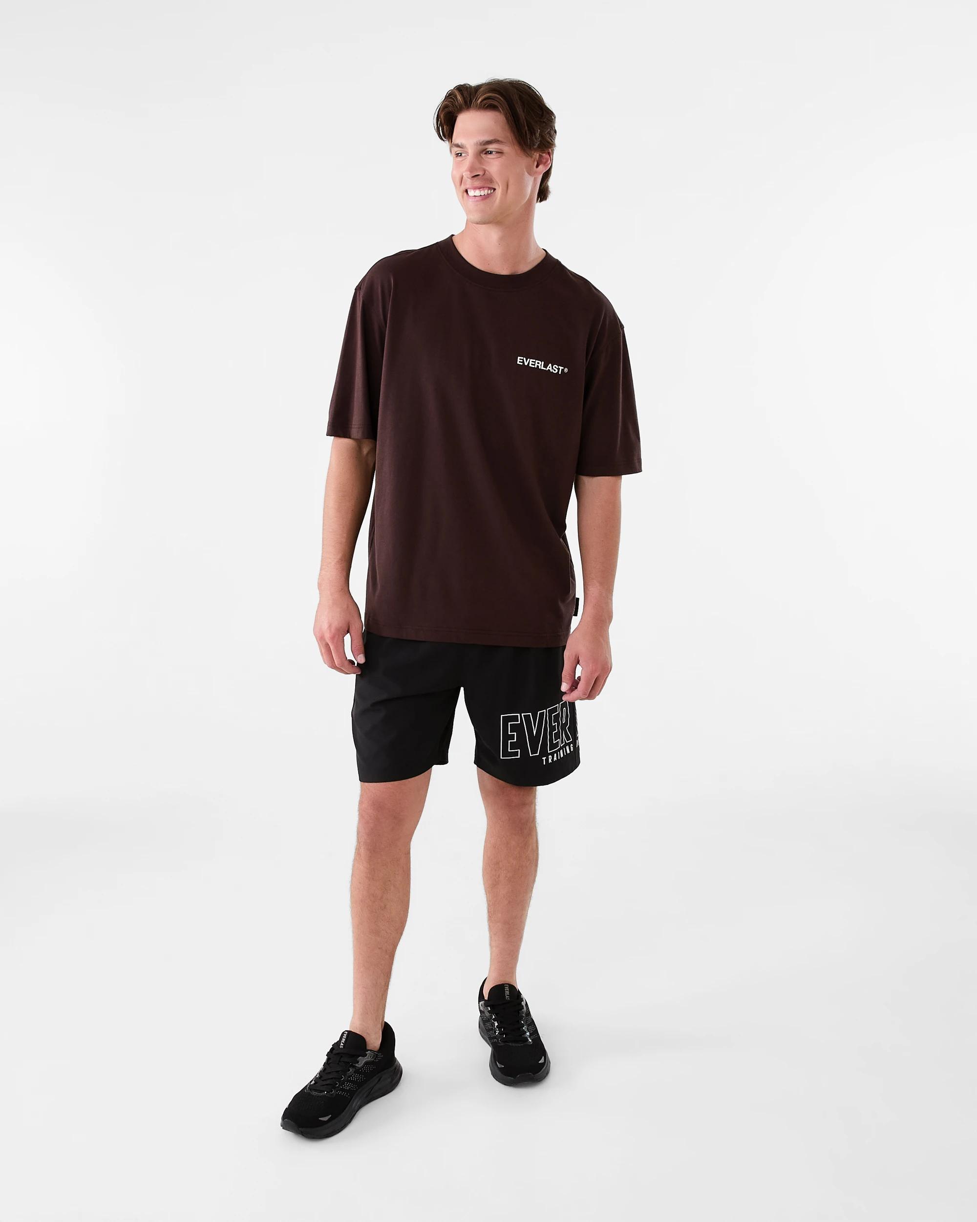 7 Everlast Mens Athletic Division Crew Neck T-shirt Choc Brown, 7 of 7