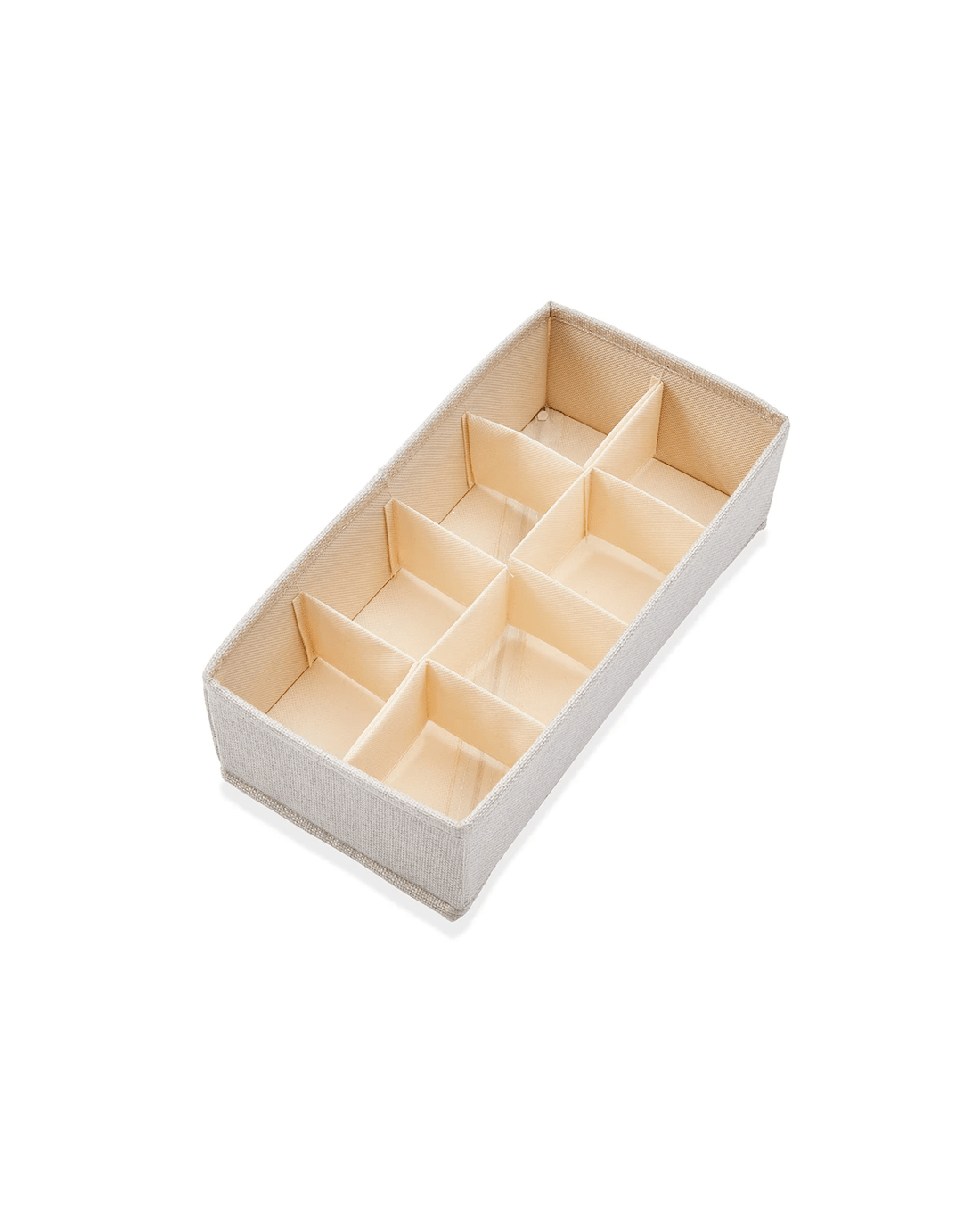 2 Linen Look Adjustable Drawer Organiser - Beige, 2 of 8
