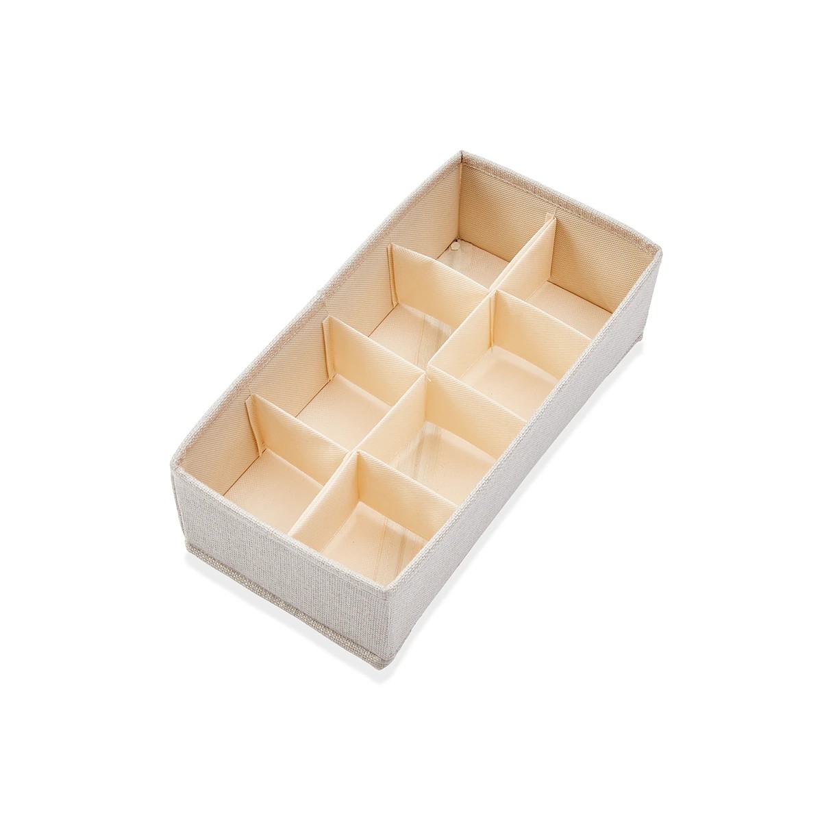 2 Linen Look Adjustable Drawer Organiser - Beige, 2 of 8