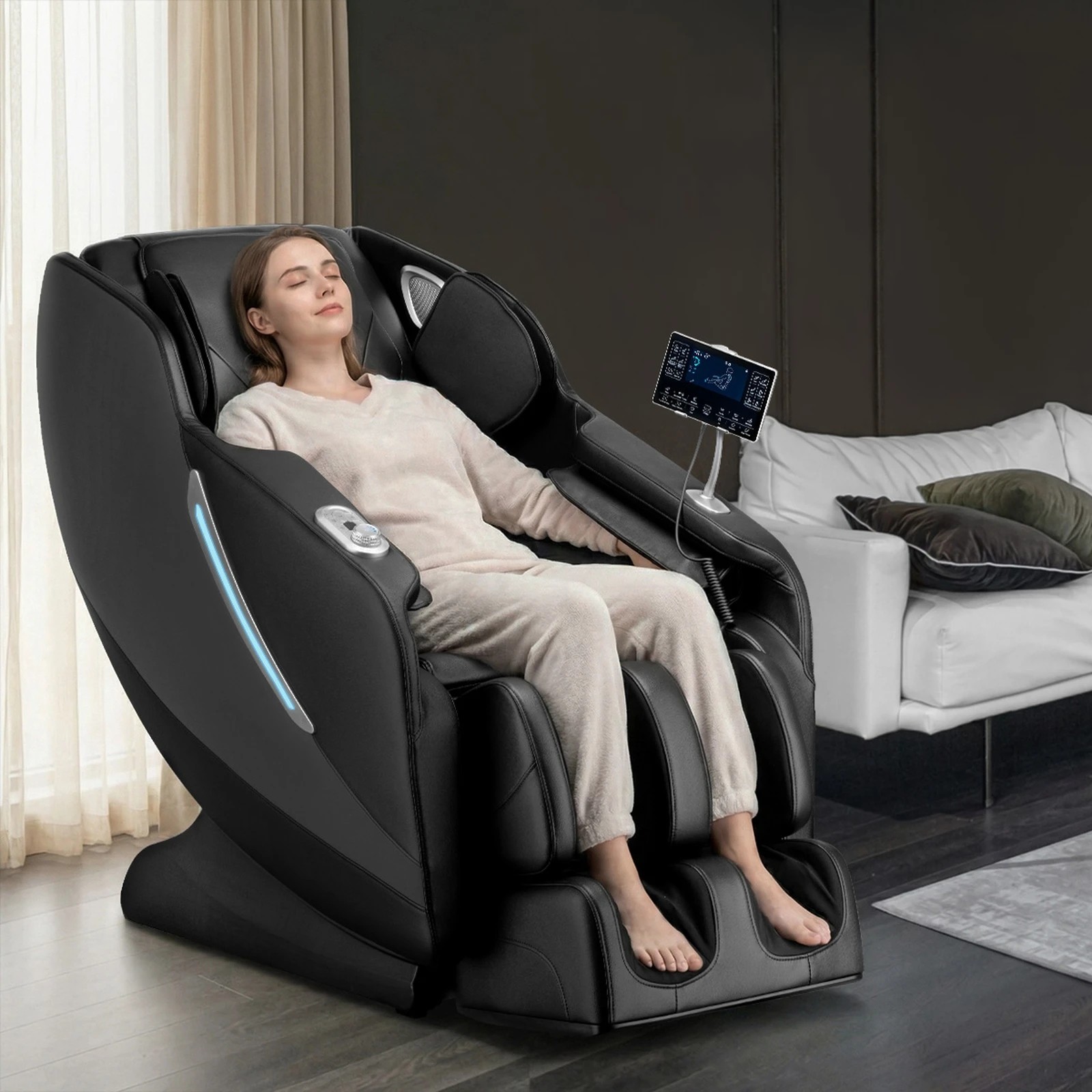 4 Oikiture Electric Massage Chair Full Body Zero Gravity Heating Massager - Black, 4 of 4