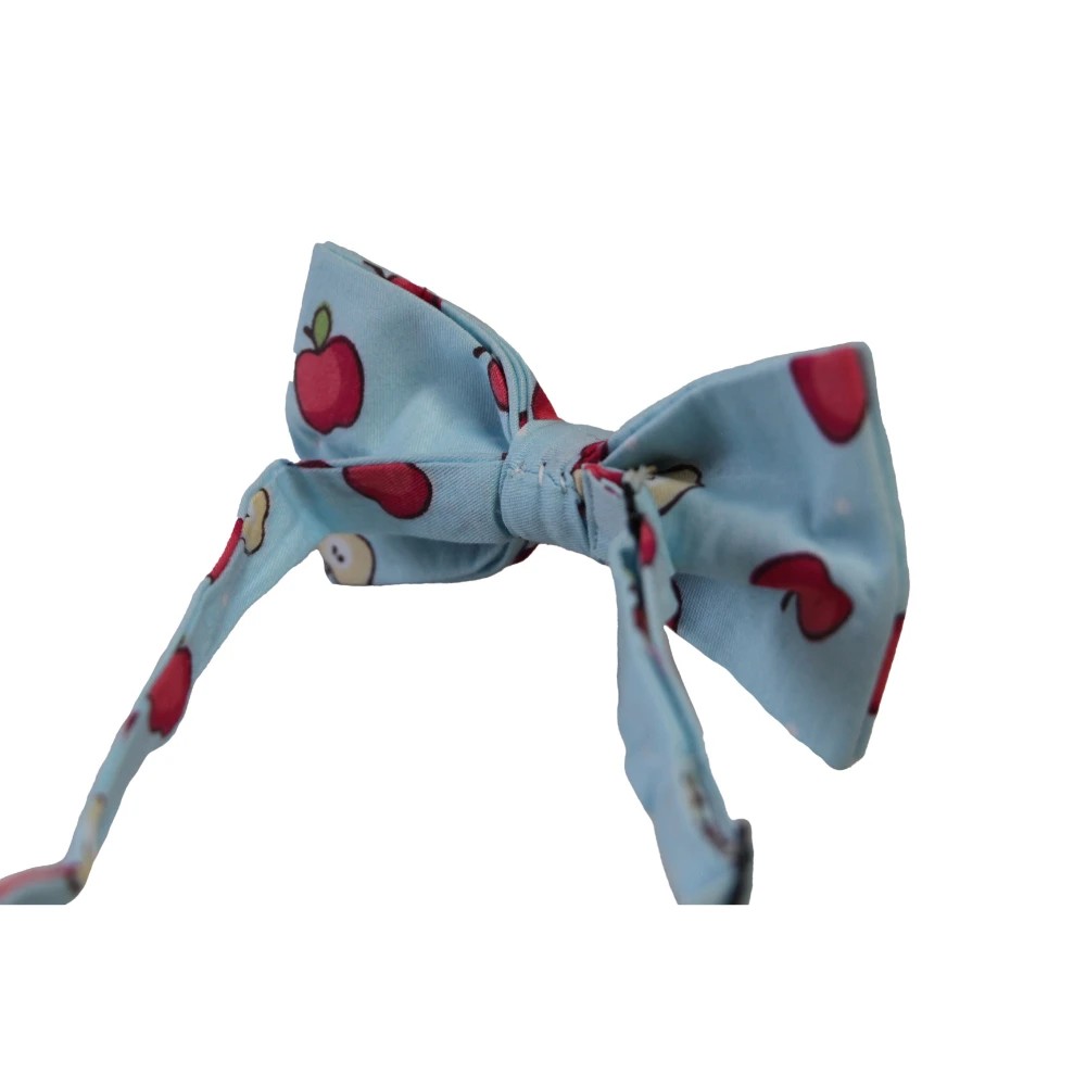 2 Zasel Mens Light Blue Red Apple Fruit Patterned Bow Tie - Multi, 2 of 3