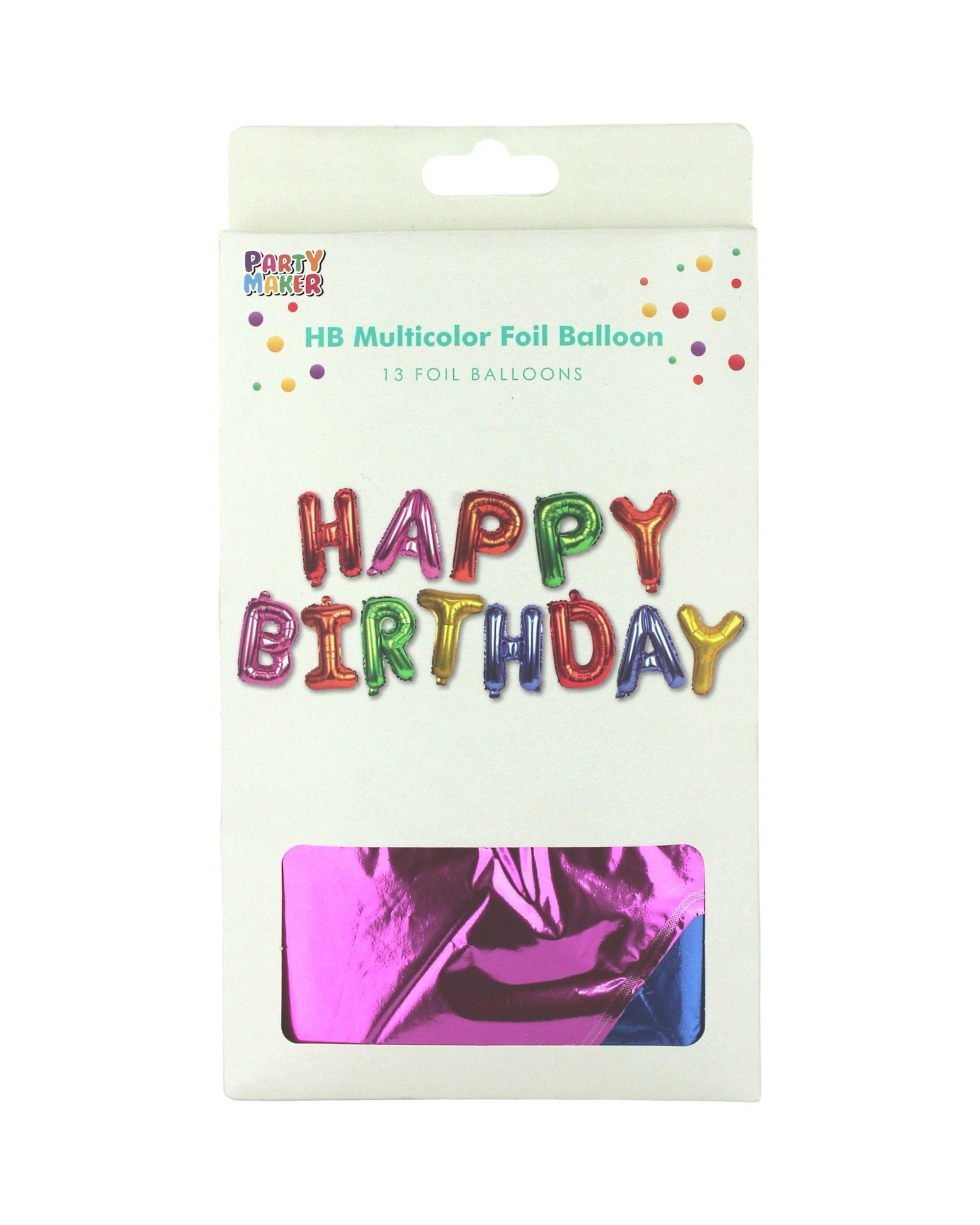 2 Partyrama Multi Coloured Happy Birthday Foil Letter Balloon Banner Air Fill, 2 of 2