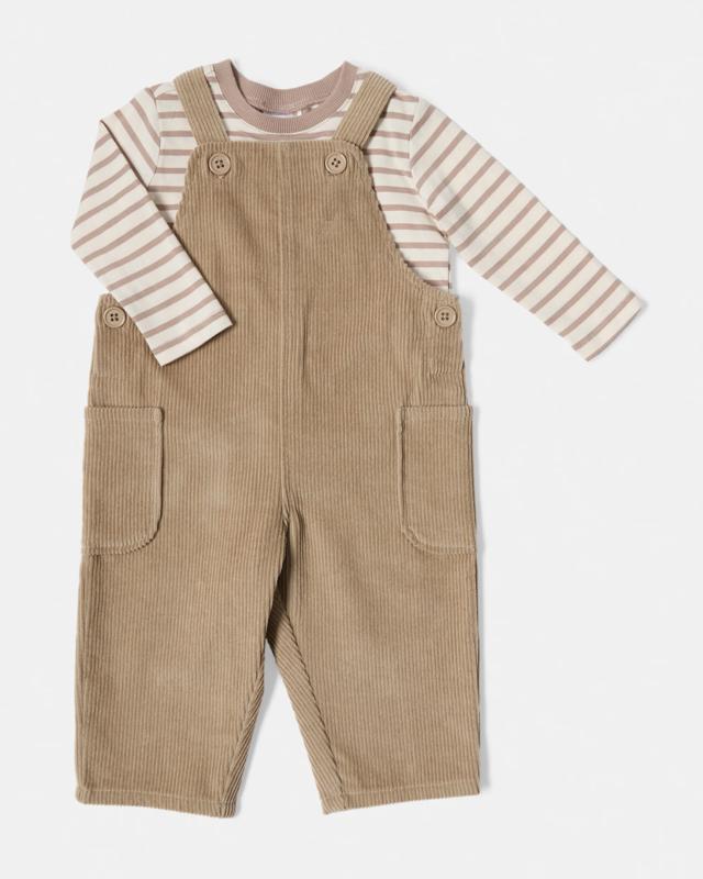 Cotton Long Sleeve Corduroy Dungaree