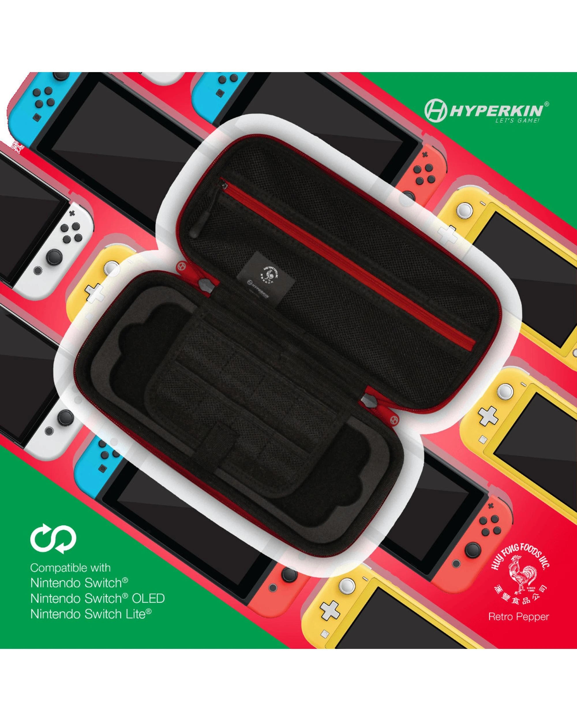6 Sriracha Retro Pepper Eva Hard Shell Switch Carrying Case Hyperkin, 6 of 8