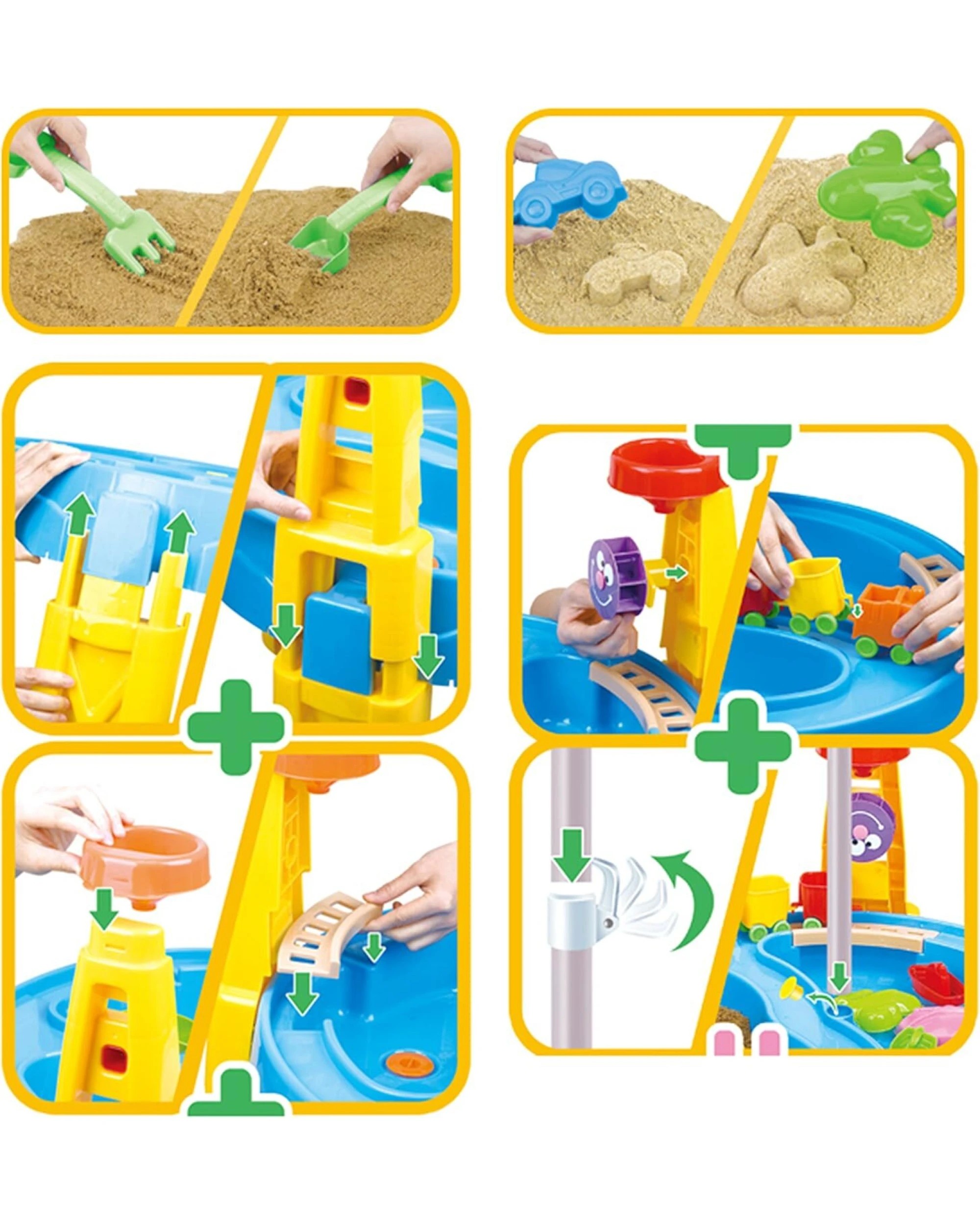 3 Gem Toys Outdoor Sand and Water Table Toy with Umbrella (28 Pcs Accessories), 3 of 6