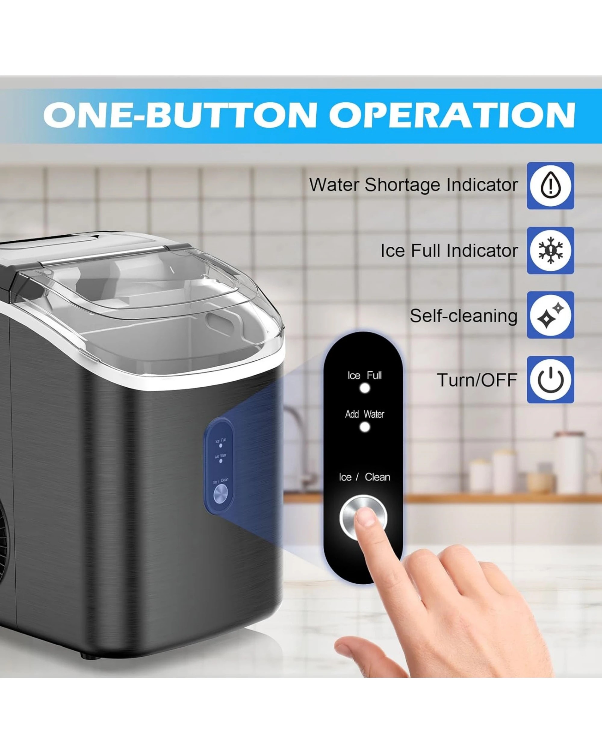 9 Advwin 15kg Nugget Ice Maker Chewable Pellet Ice (Black), 9 of 9