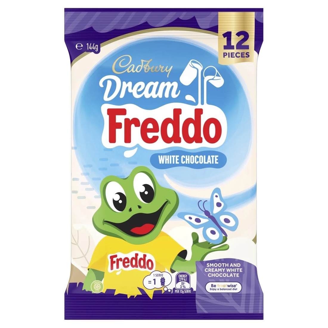 1 Cadbury Dairy Milk Dream Freddo White Chocolate Share Pack 12 Piece 144g, 1 of 4