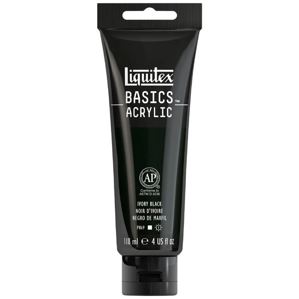 1 Liquitex Basics 118mL Paint Ivory Black, 1 of 5