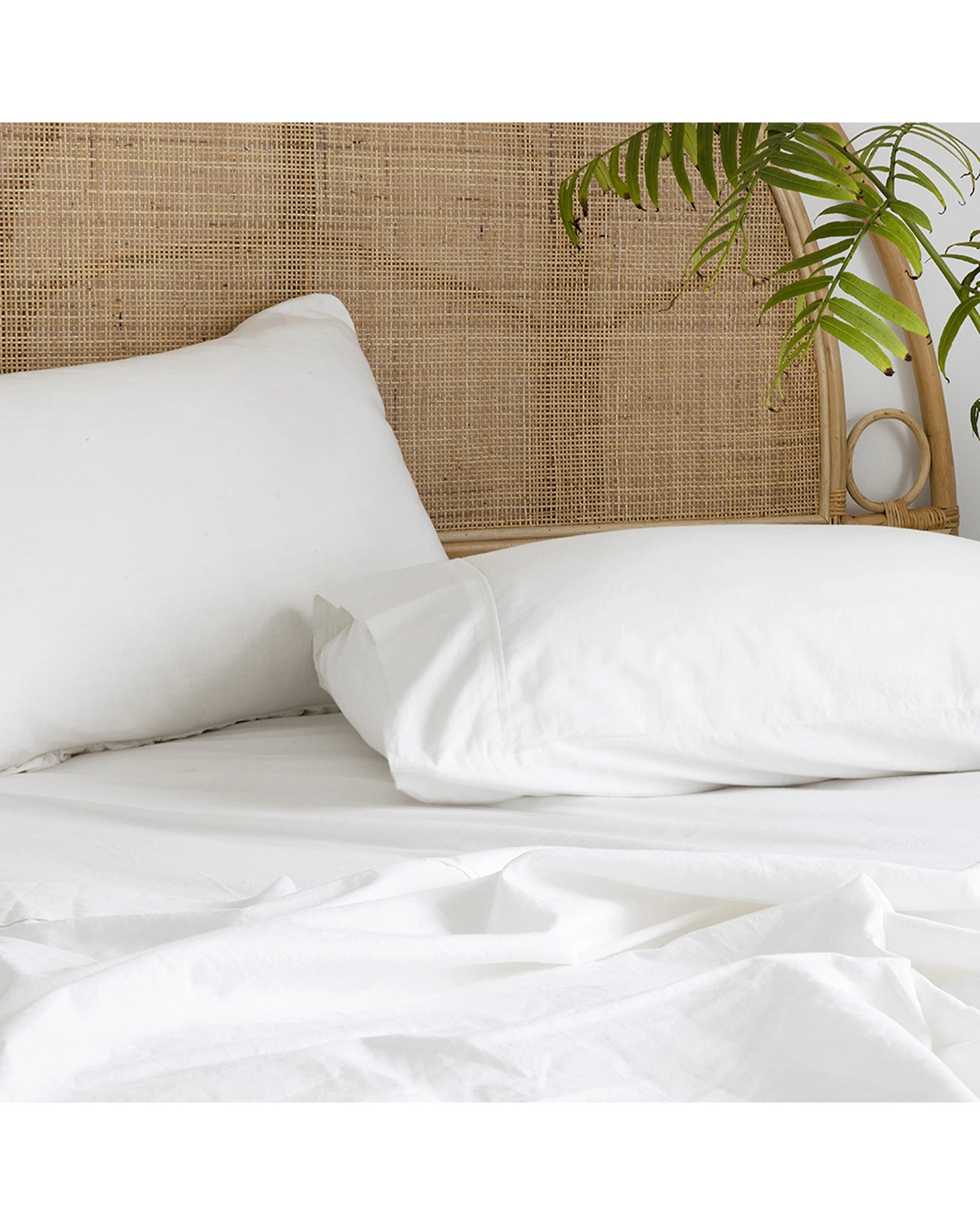 1 Bambury Temple Organic Cotton Sheet Set Ivory Home Bedding - Single Bed - Beige, 1 of 4