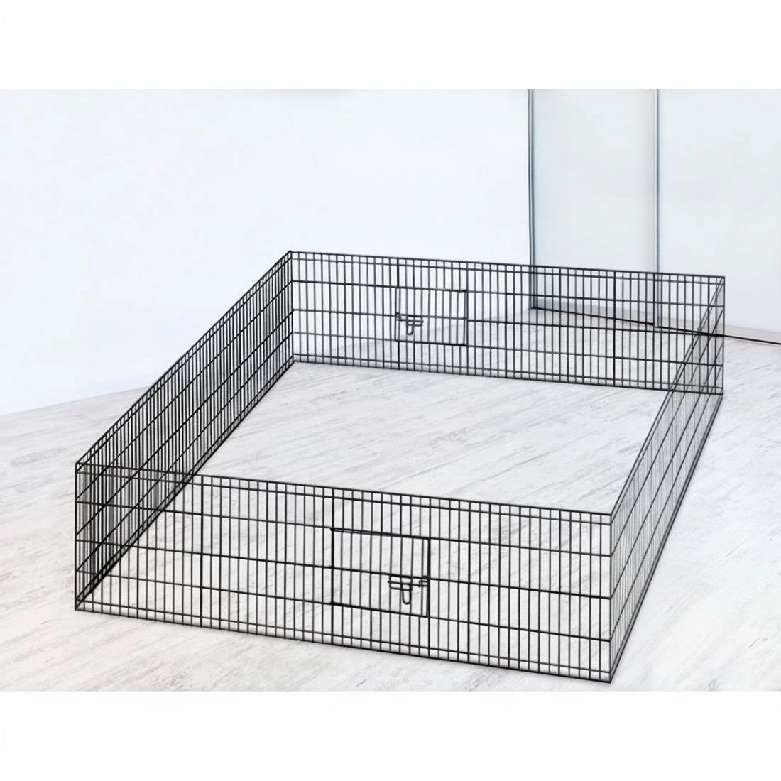 5 i.Pet 24" 8 Panel Dog Playpen Pet Fence Exercise Cage Enclosure Play Pen - Black, 5 of 6