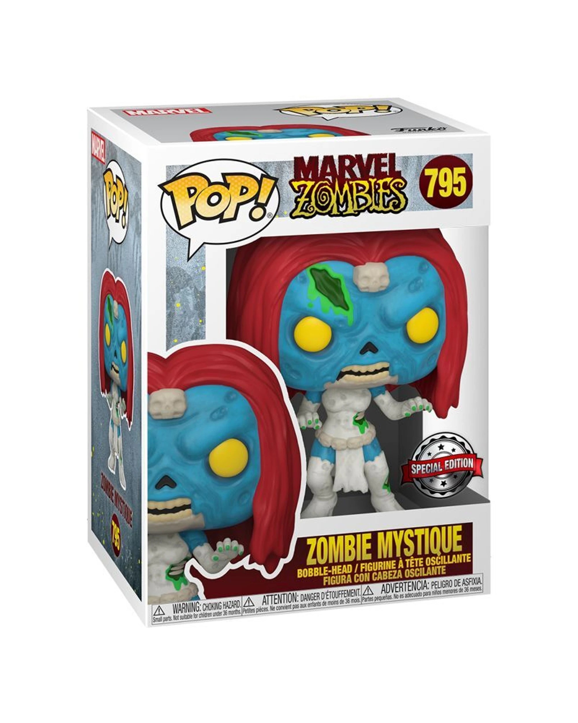 3 Pop Vinyl Marvel Zombies Mystique Figurine 10cm Collectible Action Figure - Multi, 3 of 3