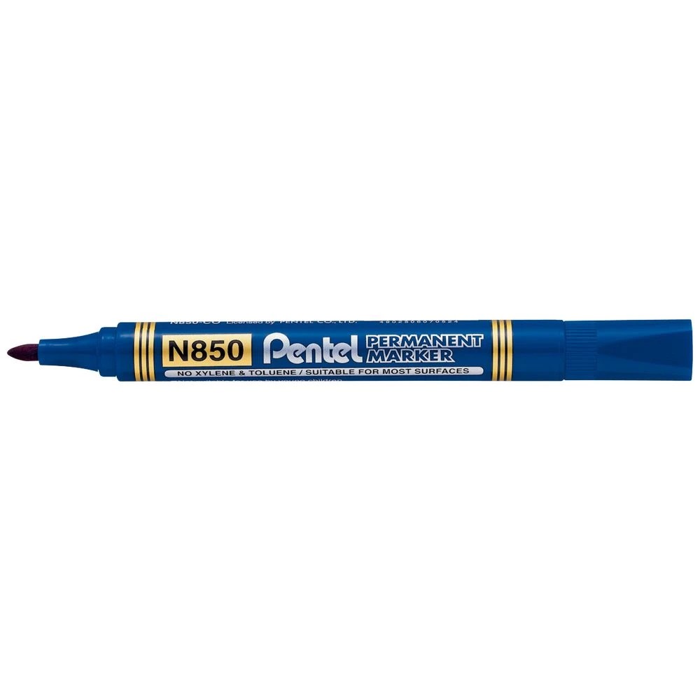 1 Pentel N850 Permanent Marker Bullet Blue, 1 of 1