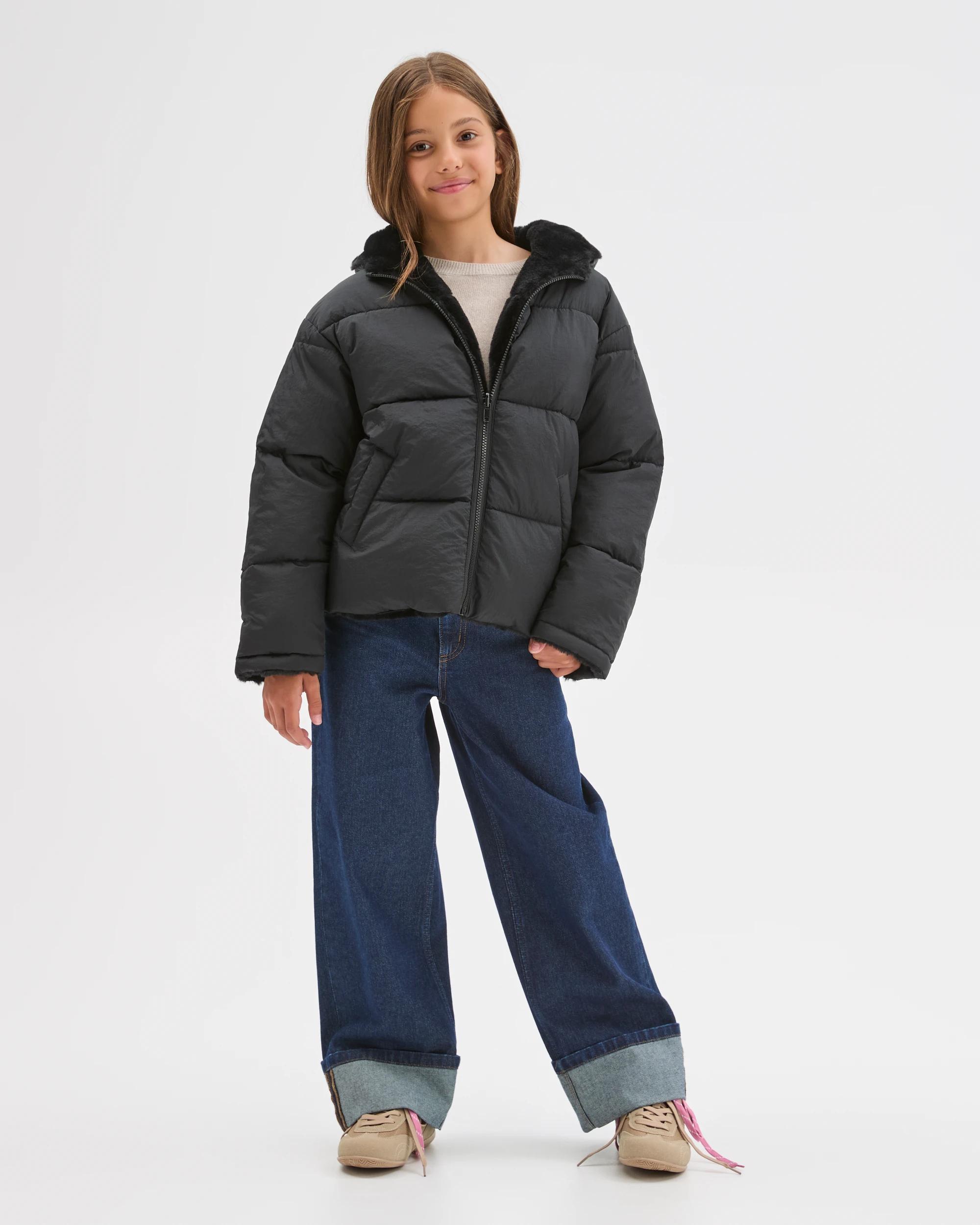 2 Target Kids Reversible Hooded Puffer Jacket BLACK, 2 of 10