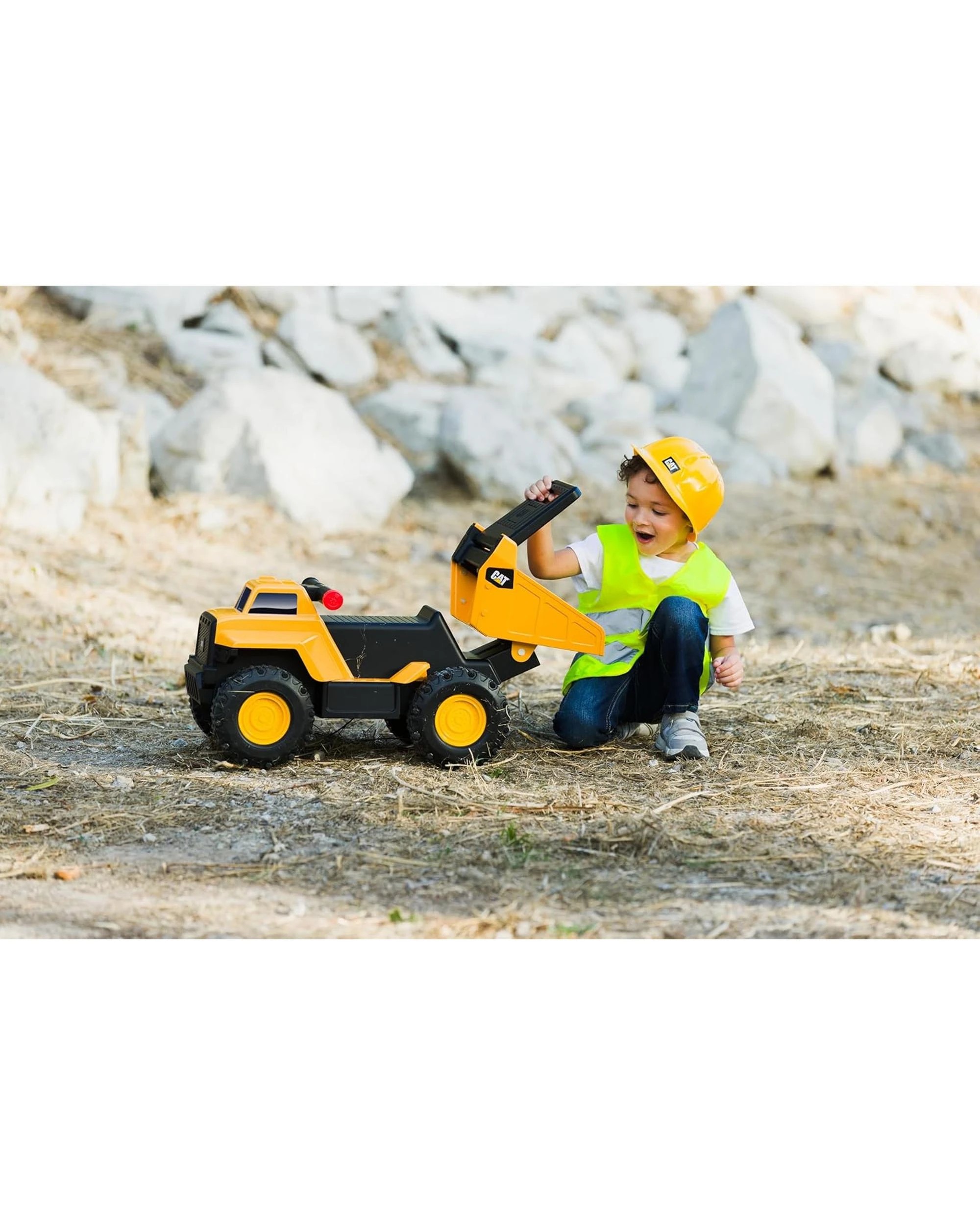 4 CAT Play and Ride Dump Truck - Yellow, 4 of 6