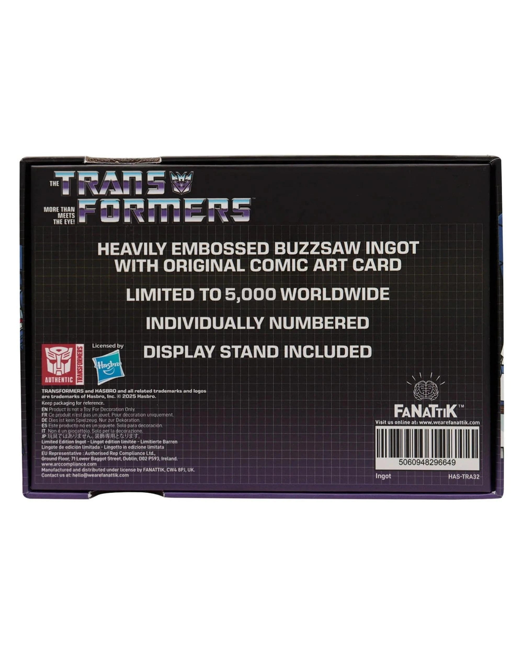 7 Fanattik Transformers Soundwave/Buzzsaw Cassette Tape Limited Edition Ingot, 7 of 10